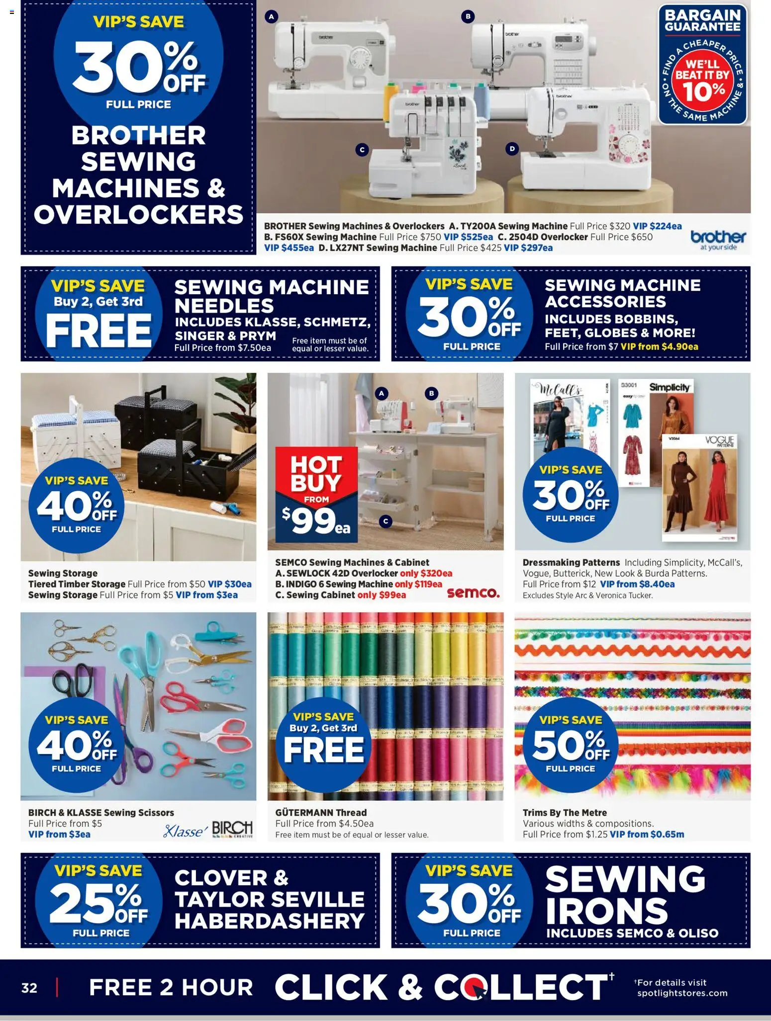 Spotlight catalogue - valid from 02/09/2026 | Page: 32 | Products: Cabinet, Scissors, Accessories, Sewing machine