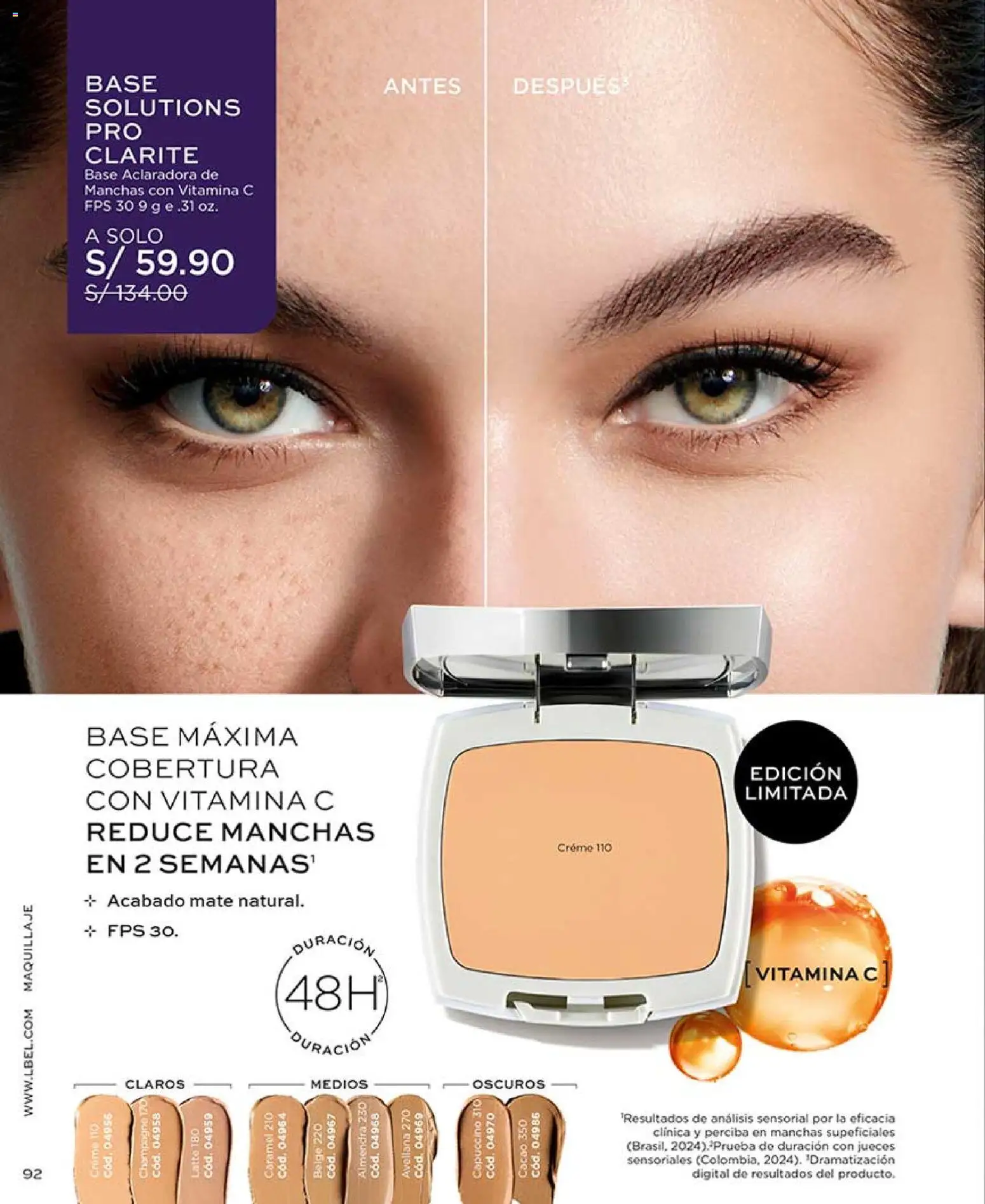 Catálogo L'Bel válido desde 04.04.2026 | Página: 92 | Productos: Maquillaje
