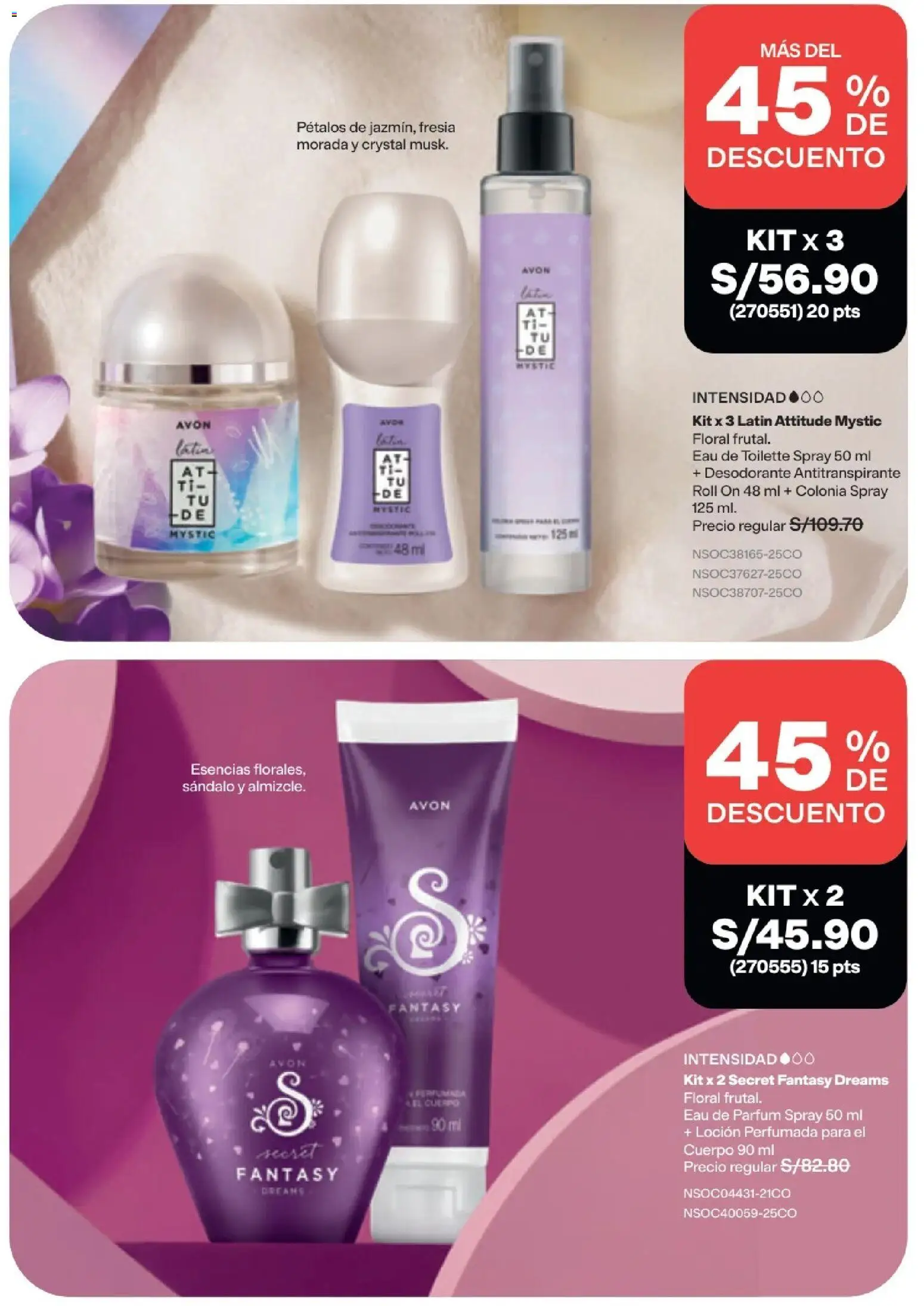Catálogo Avon válido desde 15/09/2026 | Página: 68 | Productos: Desodorante, Antitranspirante, EAU de Toilette