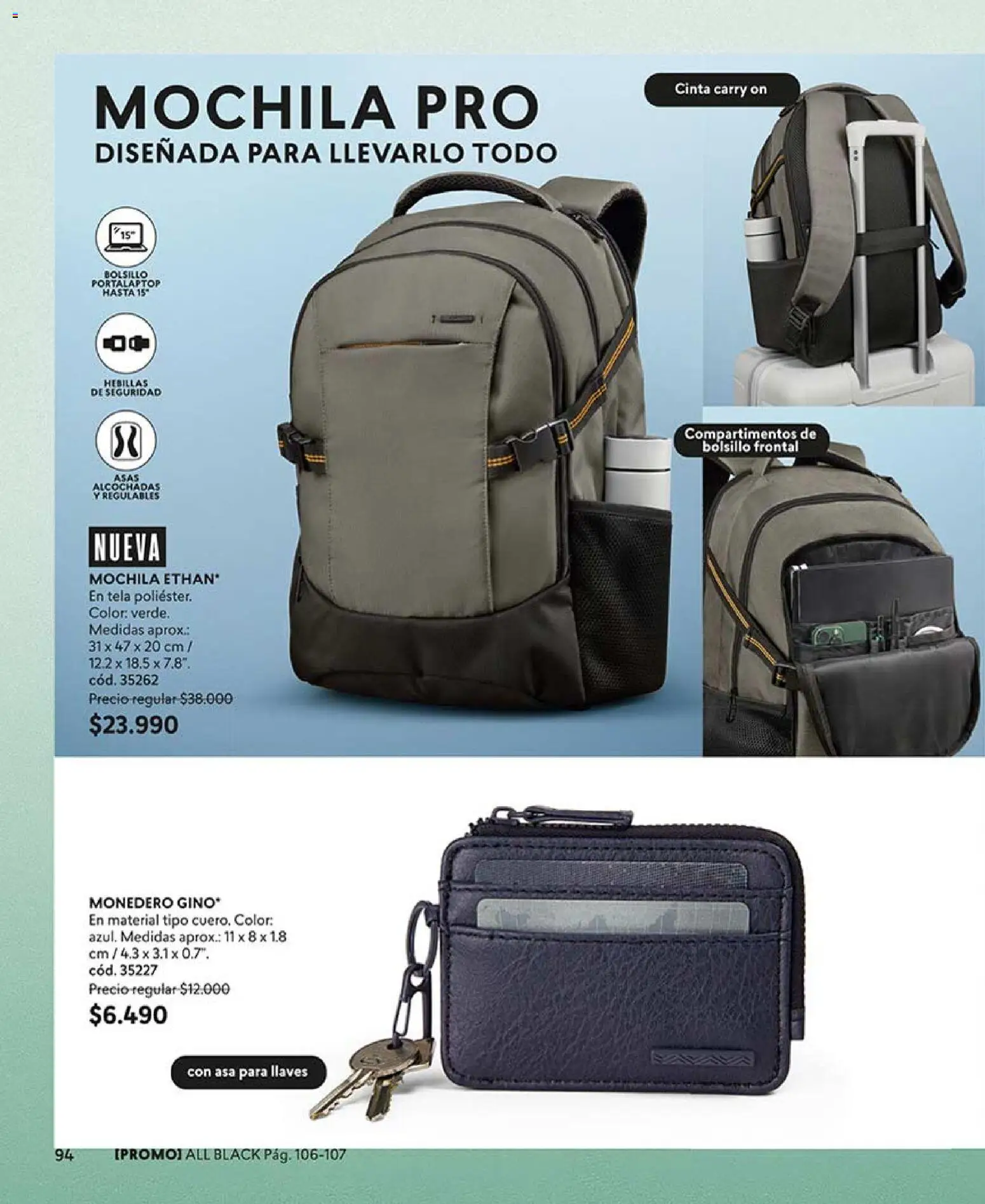 Catálogo CyZone Campaña 6 │ válido desde el 31.03.2026 | Página: 94 | Productos: Monedero, Cinta, Mochila