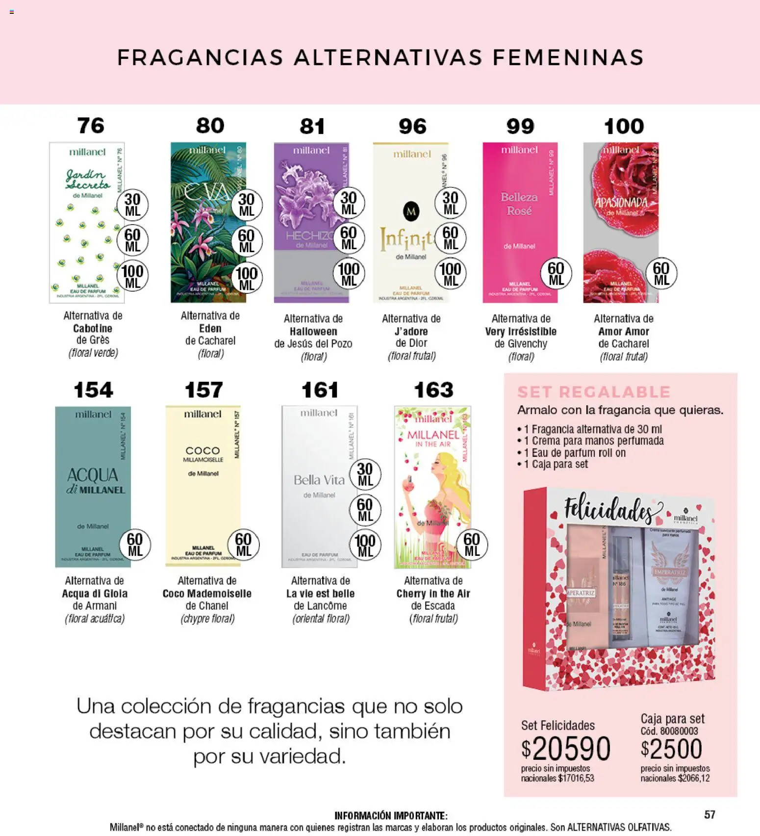 Millanel - Catálogo │ válido desde el 20/07/2026 | Página: 57 | Productos: Crema para manos, Caja, Fragancia, Crema