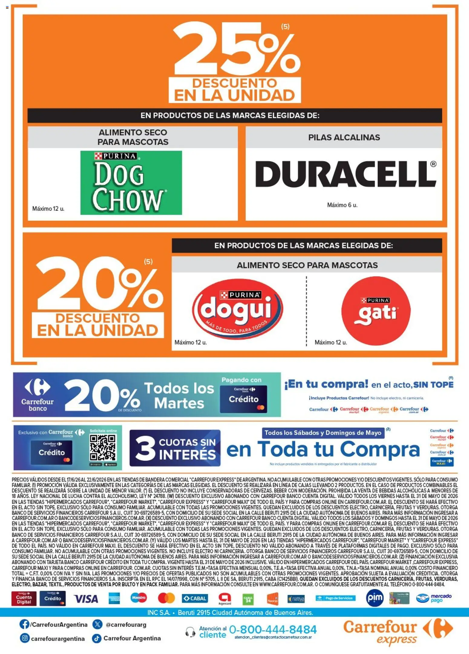 Carrefour - Carrefour Express │ válido desde el 17.06.2026 | Página: 7 | Productos: Teléfono, Sobre, Pilas