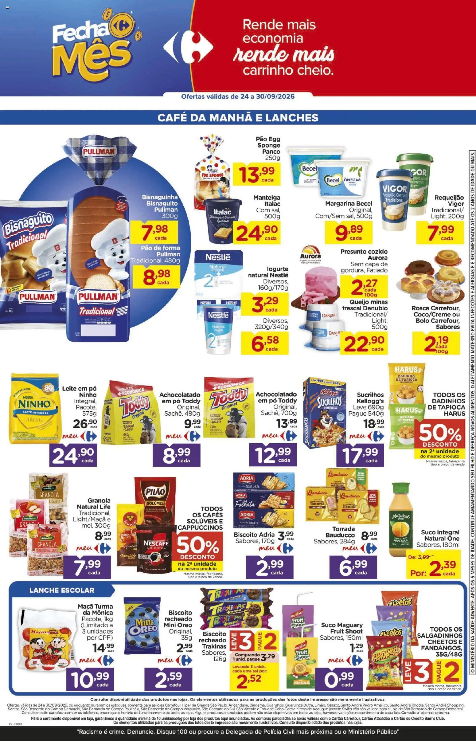 Carrefour Folheto - válido de 24/09/2026 | Página: 3 | Produtos: Maracujá, Manteiga, Bolo, Sucrilhos