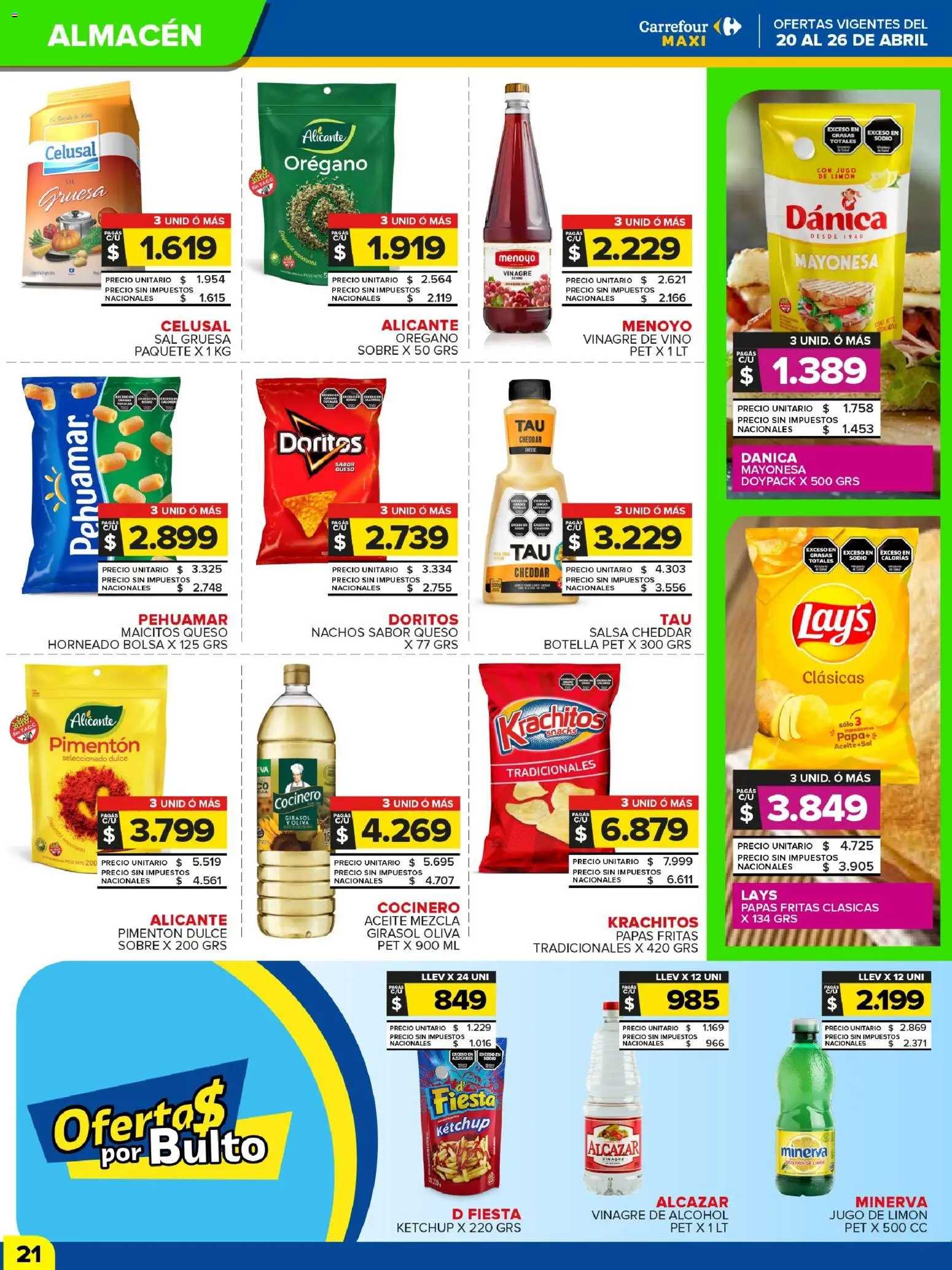 Carrefour Maxi catálogo │ válido desde el 20.04.2026 | Página: 21 | Productos: Sobre, Papa, Jugo, Orégano