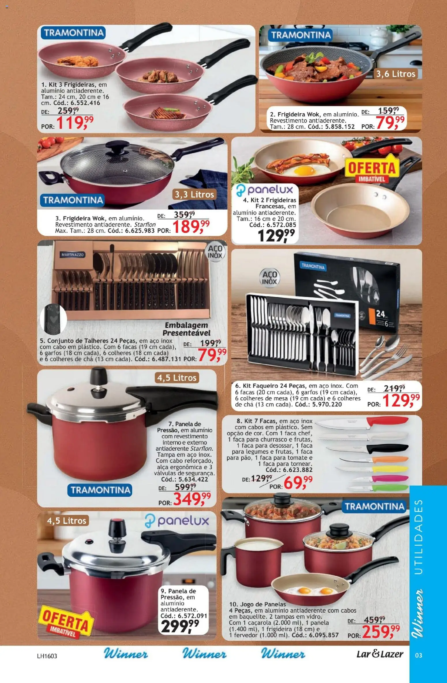 Quatro Estações Folheto - válido de 01.04.2026 | Página: 3 | Produtos: Mesa, Colheres, Garfos, Faca