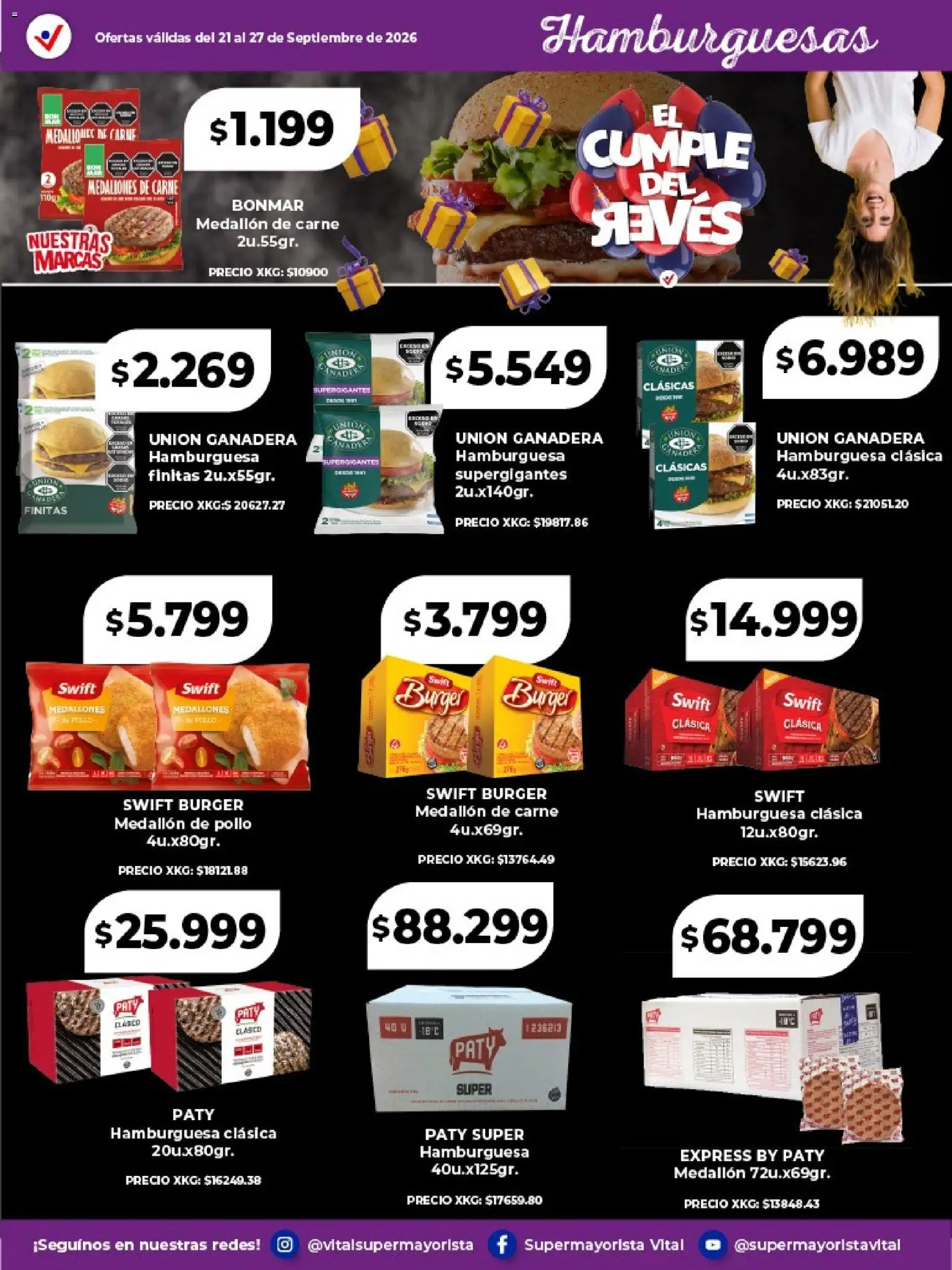 Vital - Especial de frescos │ válido desde el 21/09/2026 | Página: 8 | Productos: Pollo, Carne, Hamburguesa