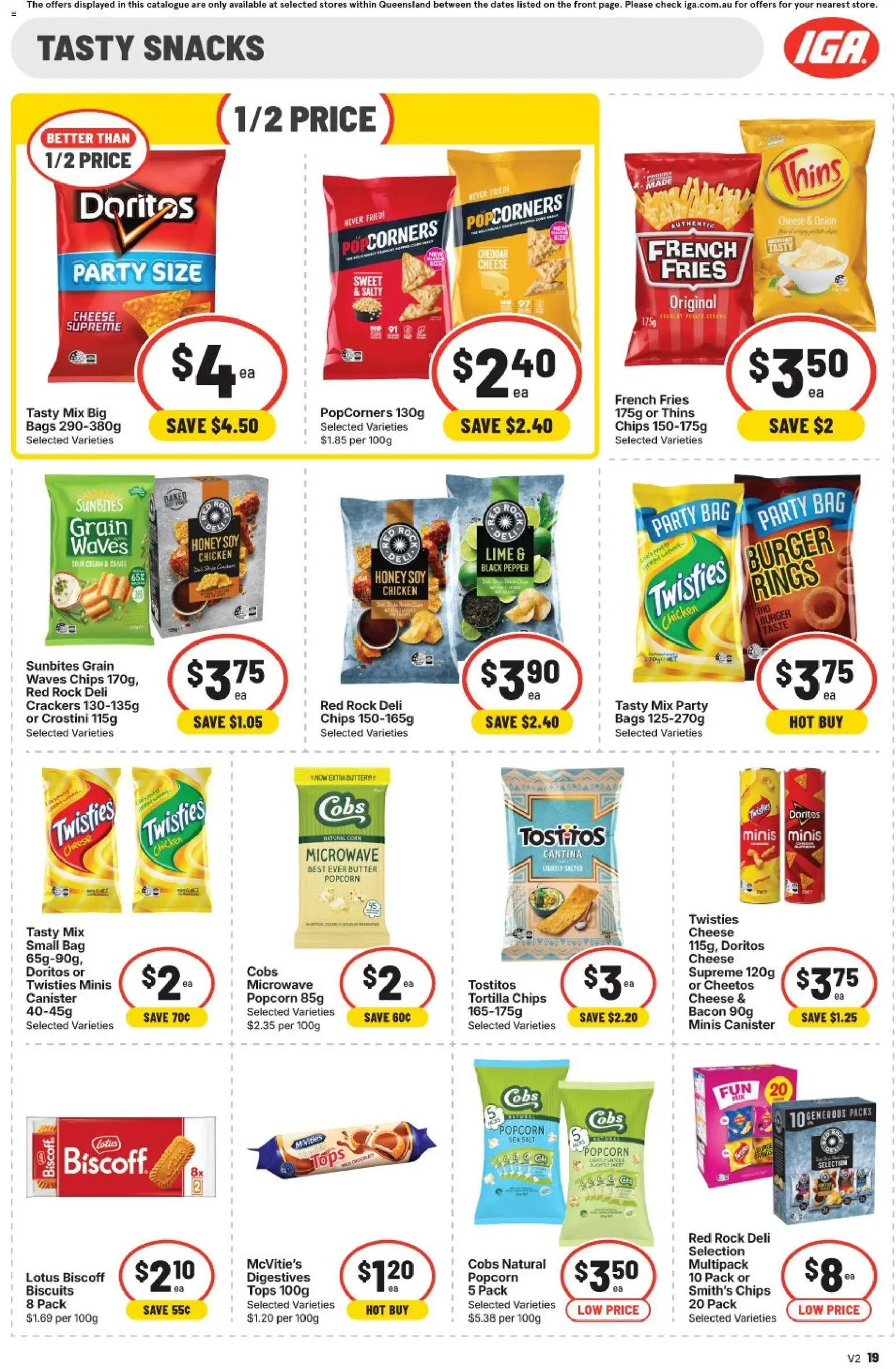 IGA catalogue - valid from 22/07/2026 | Page: 15 | Products: Crackers, Honey, Chicken, Chips