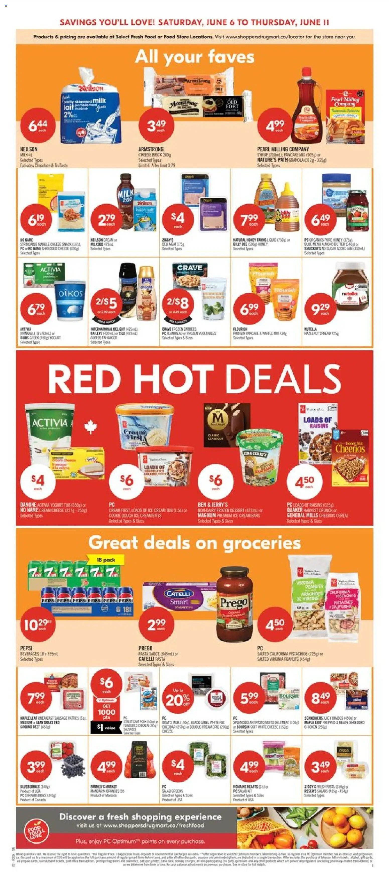 Shoppers flyer valid from 05.06.2026 | Page: 4 | Products: Cream, PC, Chocolate, Pork