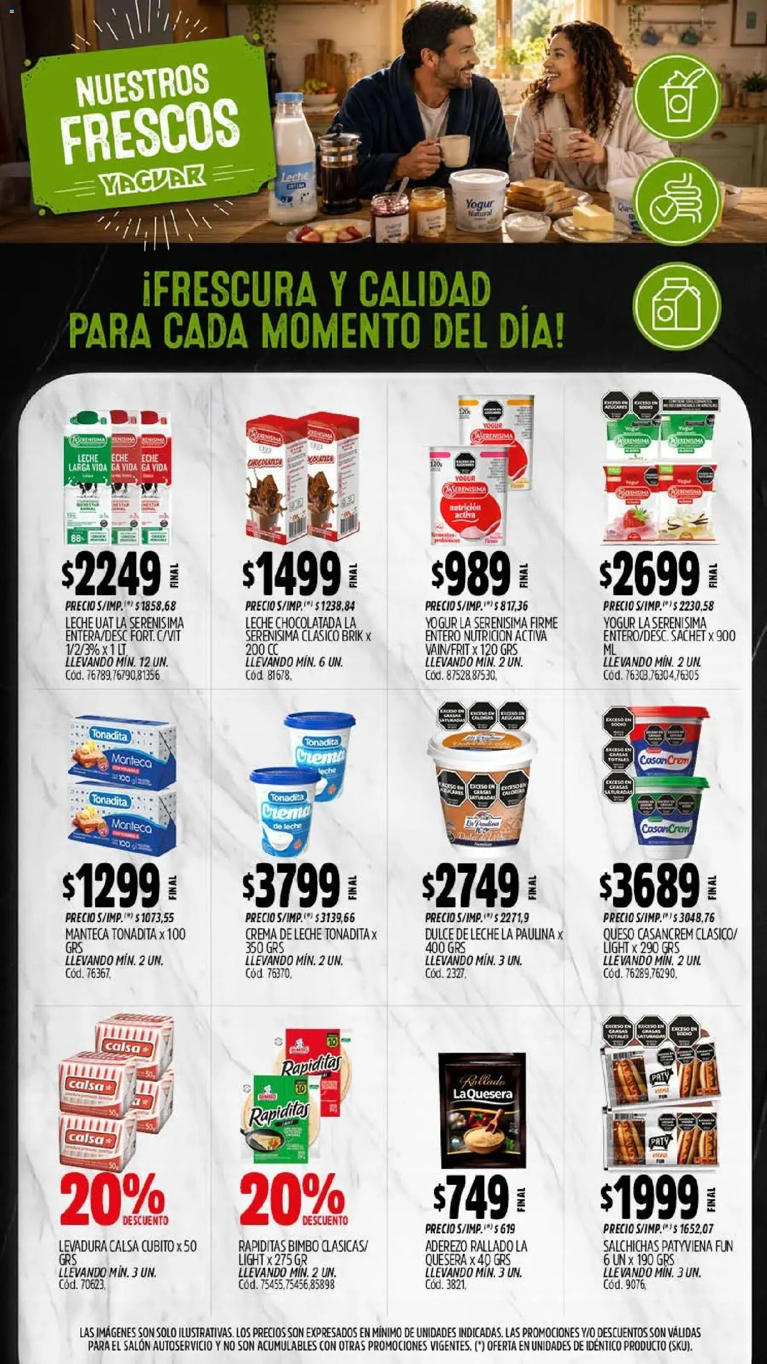 Yaguar - Oferta Semanal Misiones │ válido desde el 27/07/2026 | Página: 10 | Productos: Crema de leche, Leche, Manteca, Crema