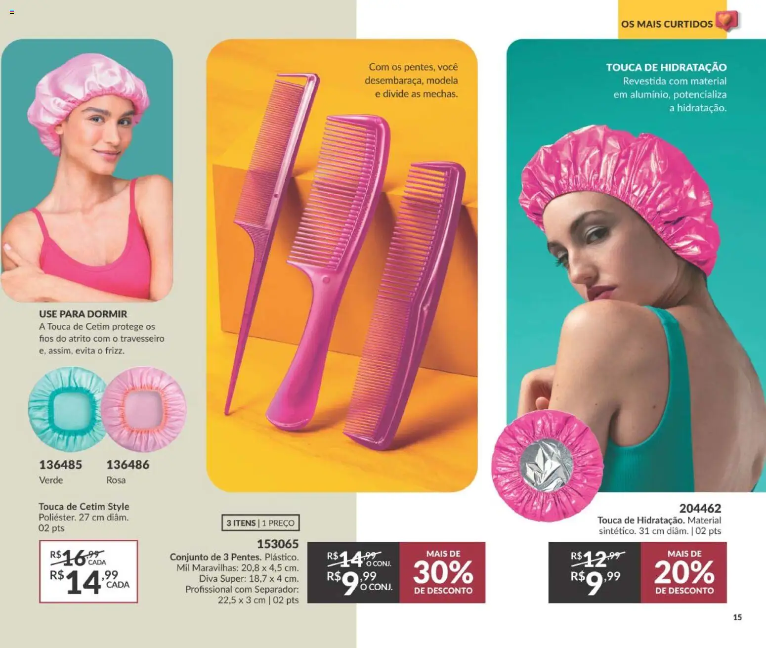 Avon Folheto - válido de 19/07/2026 | Página: 19 | Produtos: Touca, Travesseiro