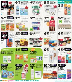 Preview of Thrifty Foods weekly flyer / circulaire from shop Thrifty Foods valid from Jul 2, 2026 | Page: 7 | Products: Sour cream, Ice cream, Milk, Coffee