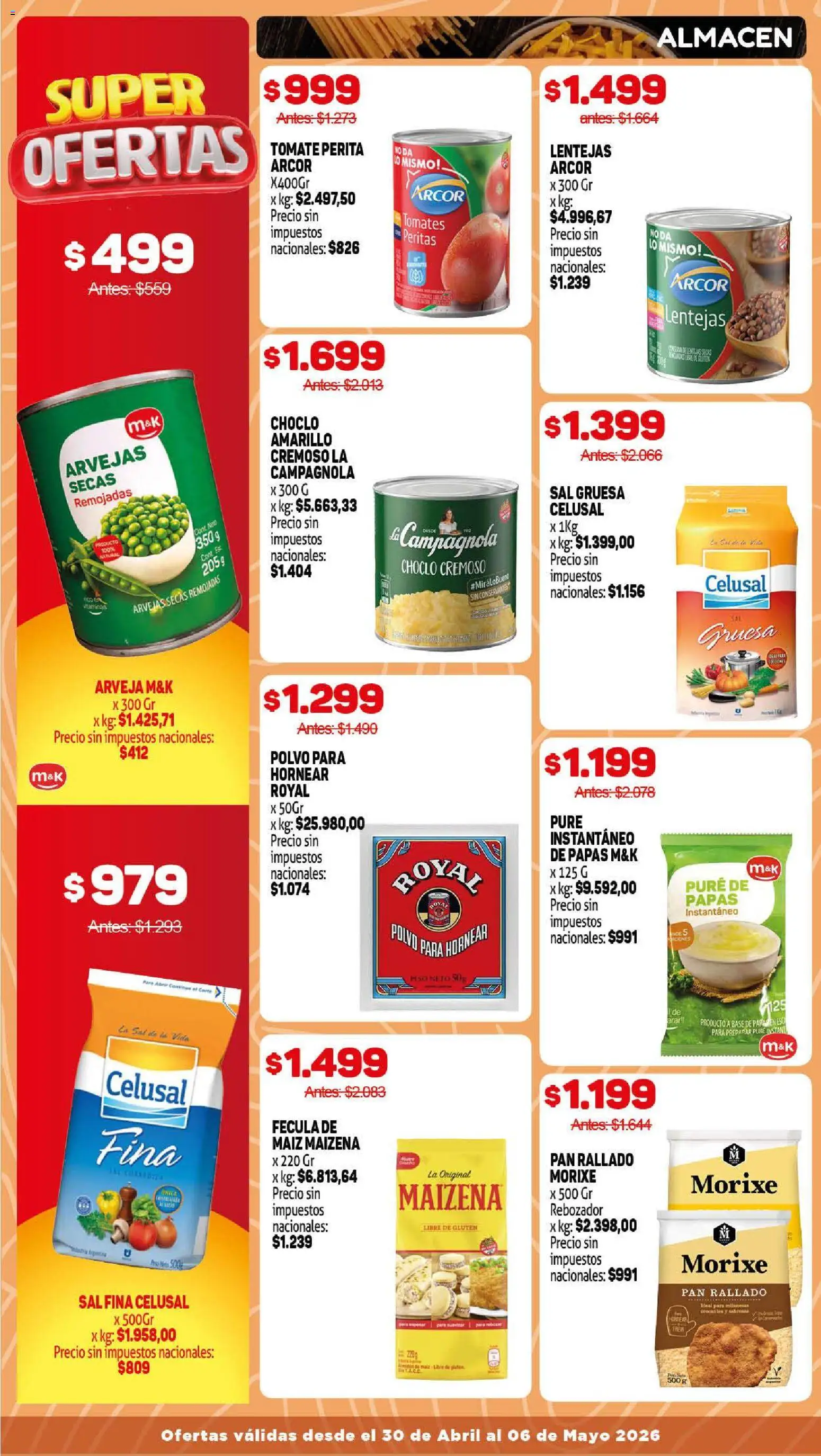 Makro ofertas │ válido desde el 30.04.2026 | Página: 6 | Productos: Choclo, Tomate, Tomates, Pan rallado