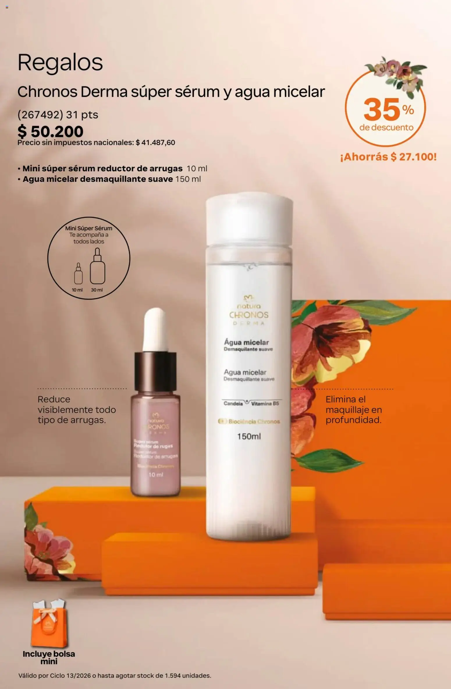 Catálogo Natura Ciclo 13 │ válido desde el 02/09/2026 | Página: 20 | Productos: Bolsa, Maquillaje, Serum, Té