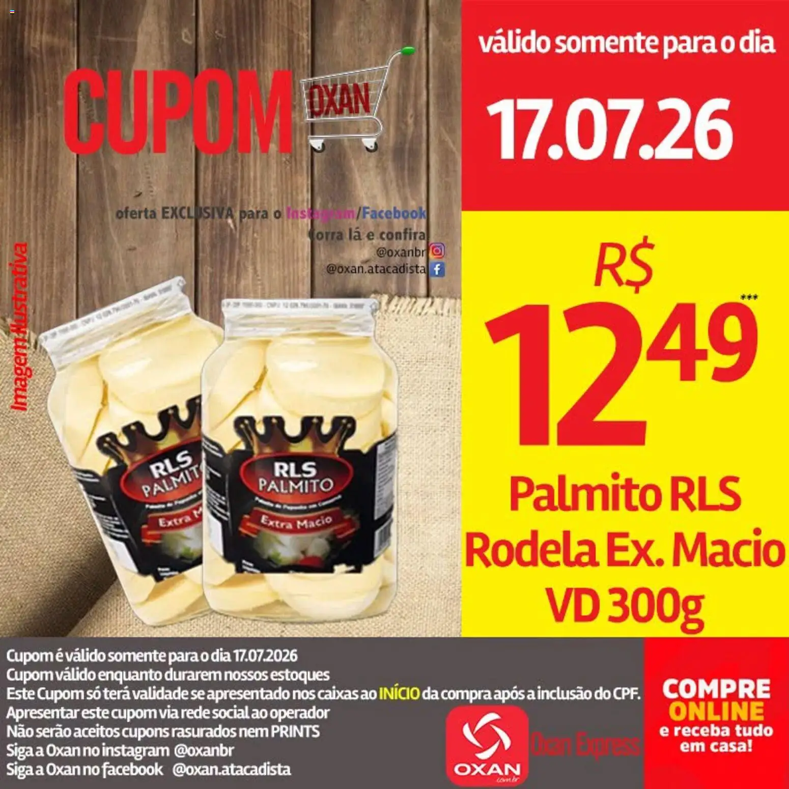 Oxan Atacadista Folheto - válido de 17/07/2026 | Página: 9 | Produtos: Palmito