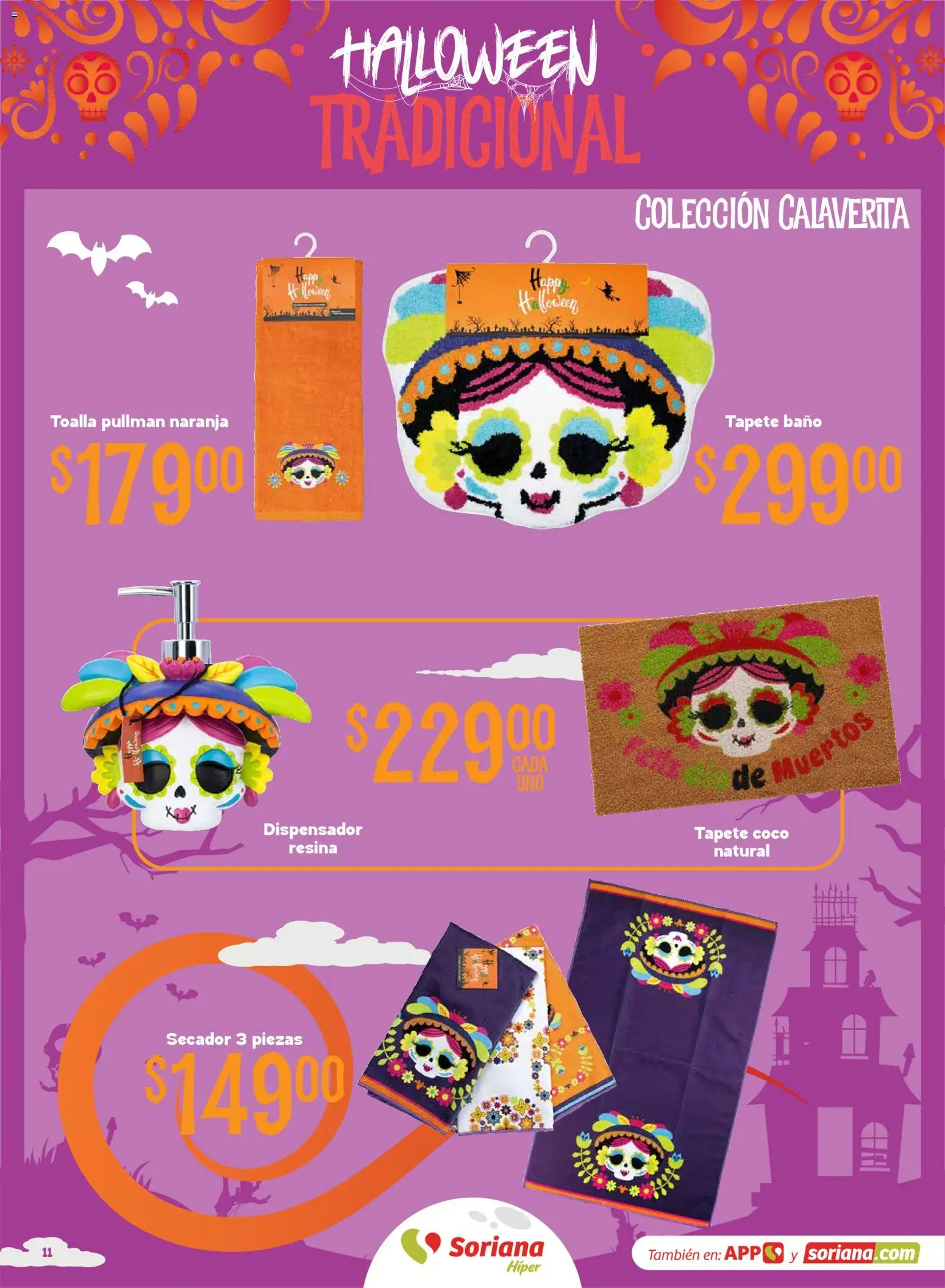 Nuevas ofertas de Soriana válidas en toda la República Mexicana desde el 08/09/2026. ¡Encuentra las mejores ofertas en Soriana Halloween y Día de muertos Híper Nacional! | Página: 11