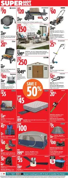 Preview of Canadian Tire weekly flyer from shop Canadian Tire valid from Jul 2, 2026 | Page: 2 | Products: Game, Grill, Fan, Battery