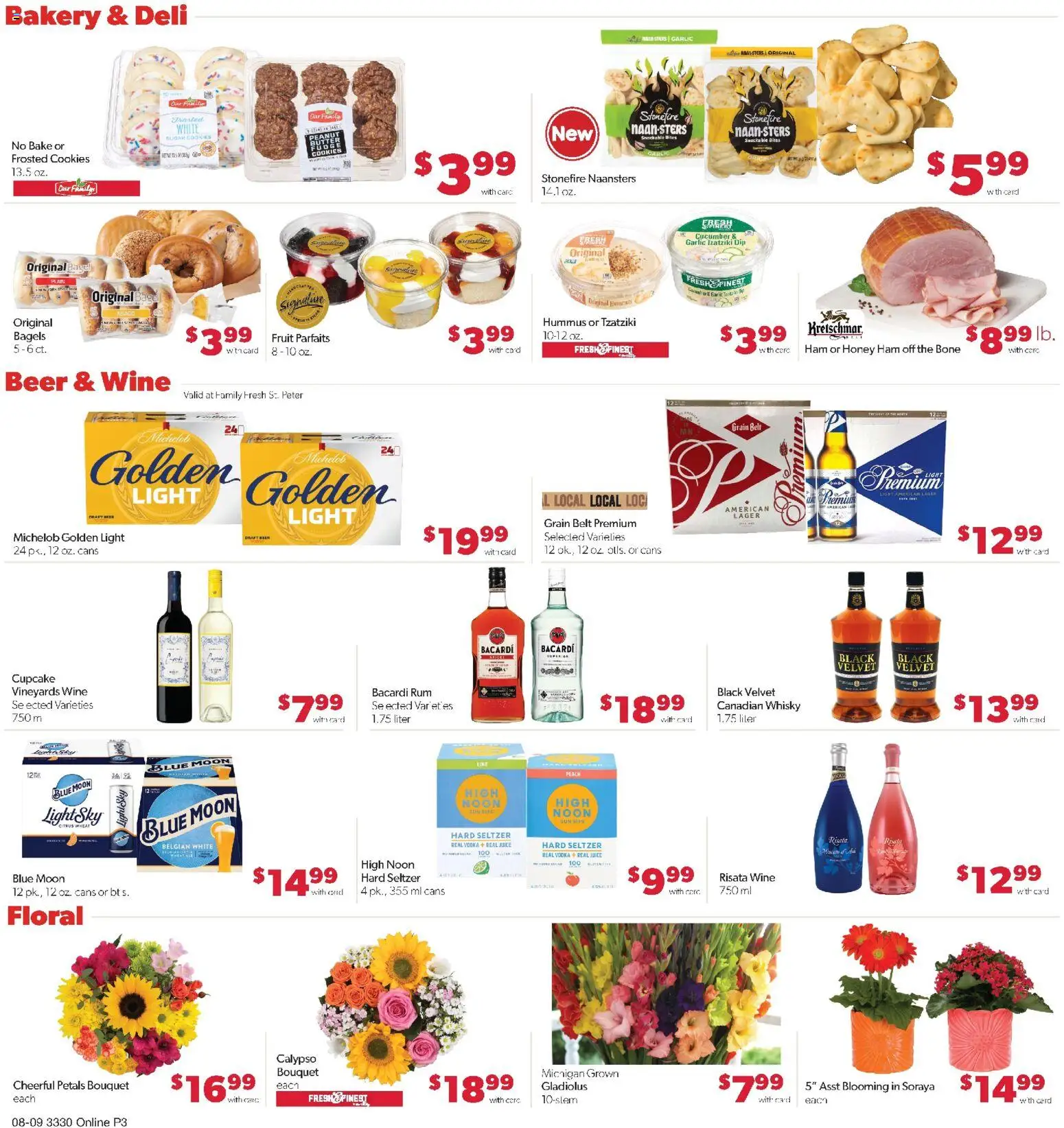 Family Fare Weekly Ad - MN - valid from 08/09/2026 | Page: 8 | Products: Honey, Wine, Peanut butter, Bacardi