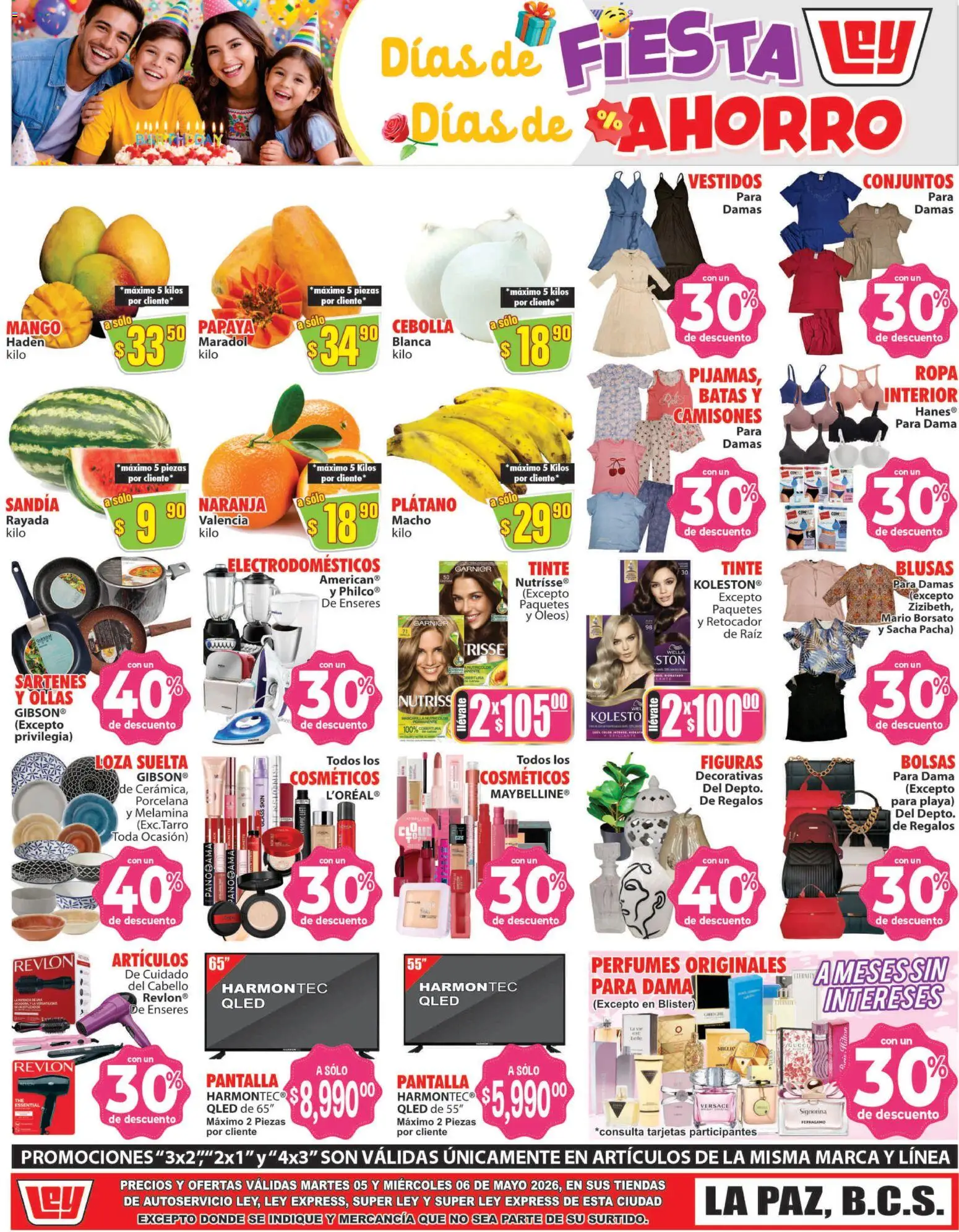 Nuevas ofertas de Casa Ley válidas en toda la República Mexicana desde el 05.05.2026. ¡Encuentra las mejores ofertas en Casa Ley folleto Autoservicio La Paz, BCS! | Página: 2 | Productos: Cebolla, Plátano, Mango, Ropa