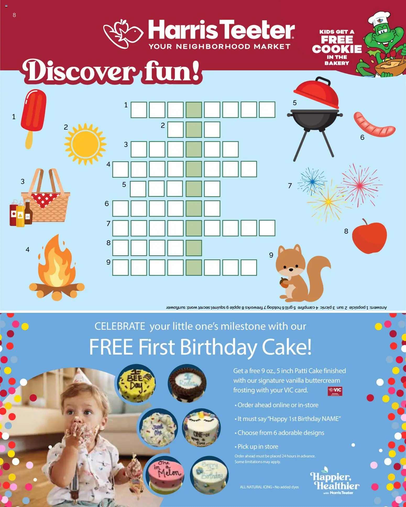 Harris Teeter Monthly Ad - valid from 08/12/2026 | Page: 8 | Products: Cake, Melon, Grill, Vanilla