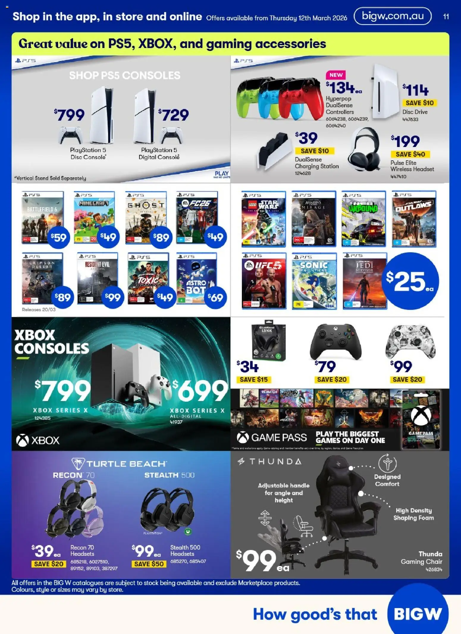 Big W catalogue - valid from 12.03.2026 | Page: 11 | Products: Tea, Accessories, Digital, Playstation