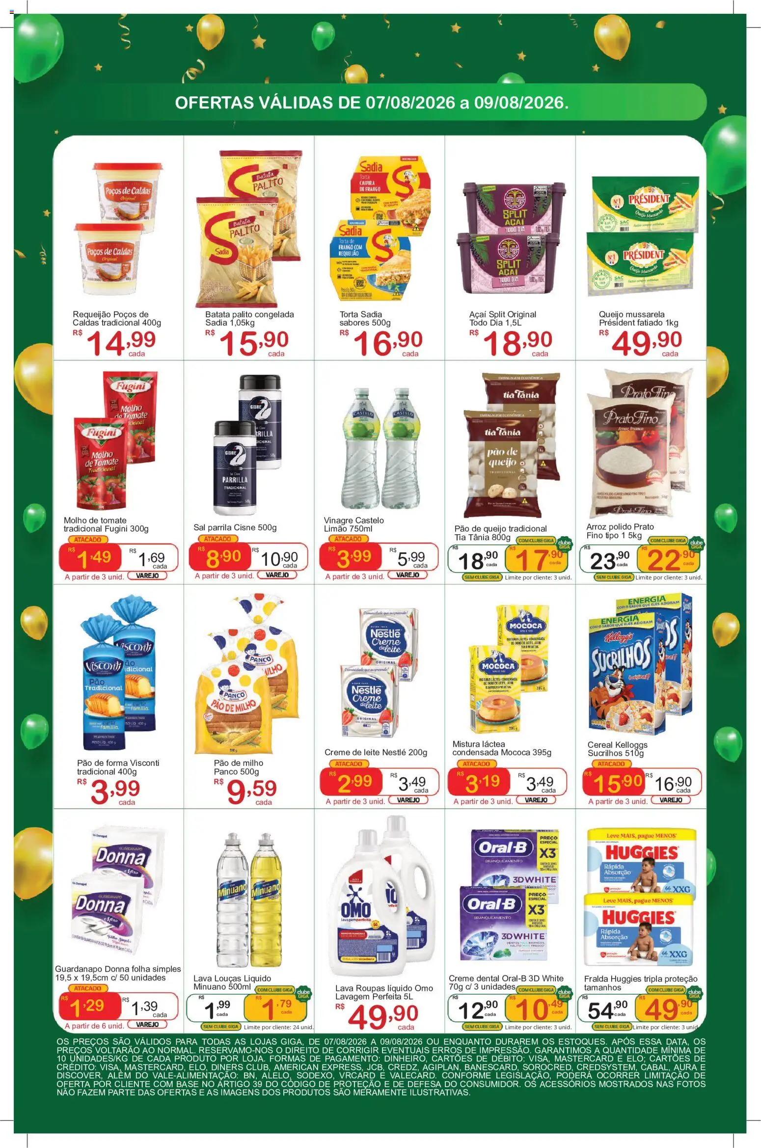 GIGA Atacado Folheto - válido de 07/08/2026 | Página: 4 | Produtos: Creme, Batata, Pão de queijo, Açaí