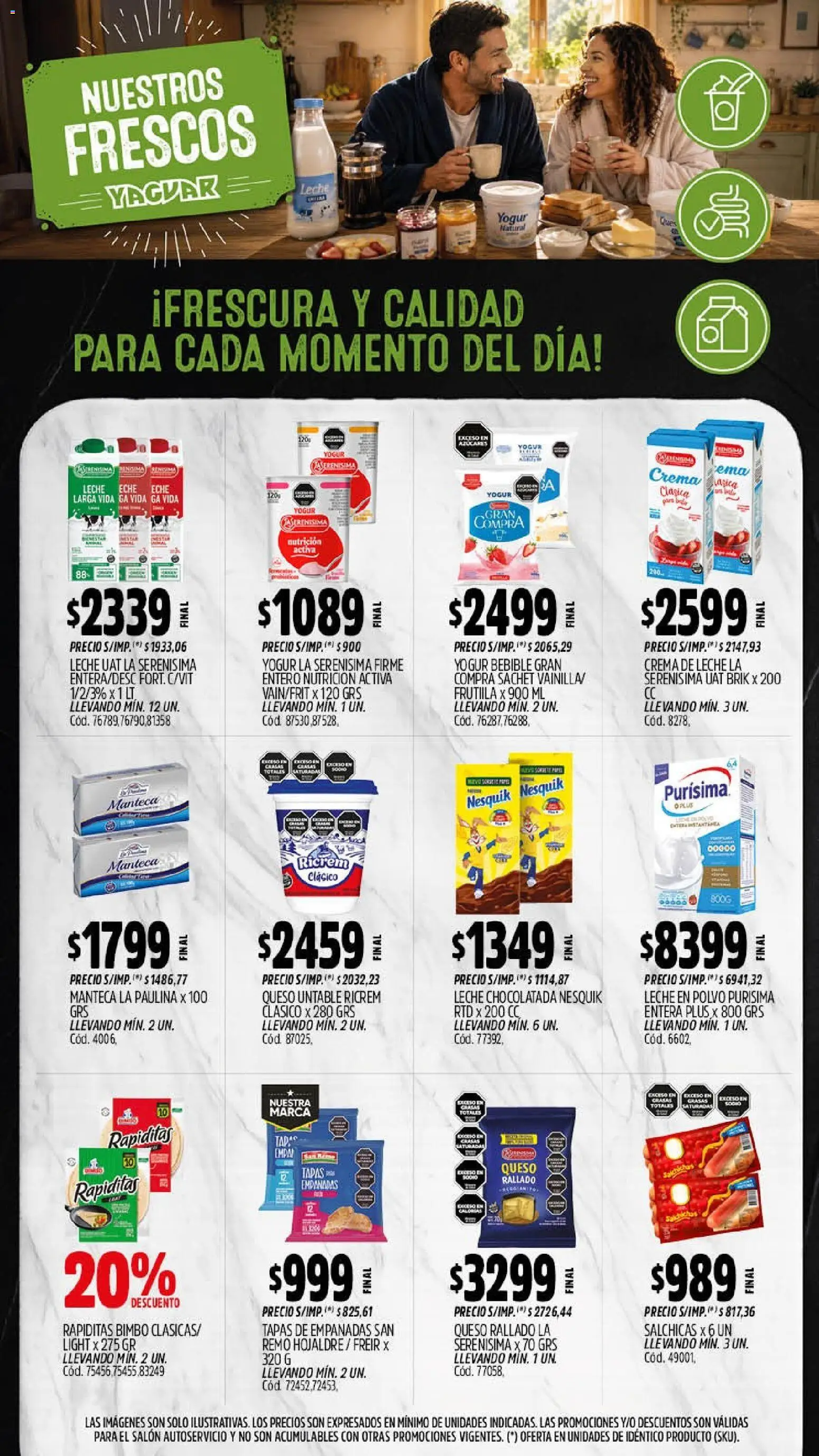 Yaguar - Oferta Semanal Chaco │ válido desde el 07/09/2026 | Página: 9 | Productos: Queso rallado, Leche en polvo, Crema de leche, Queso