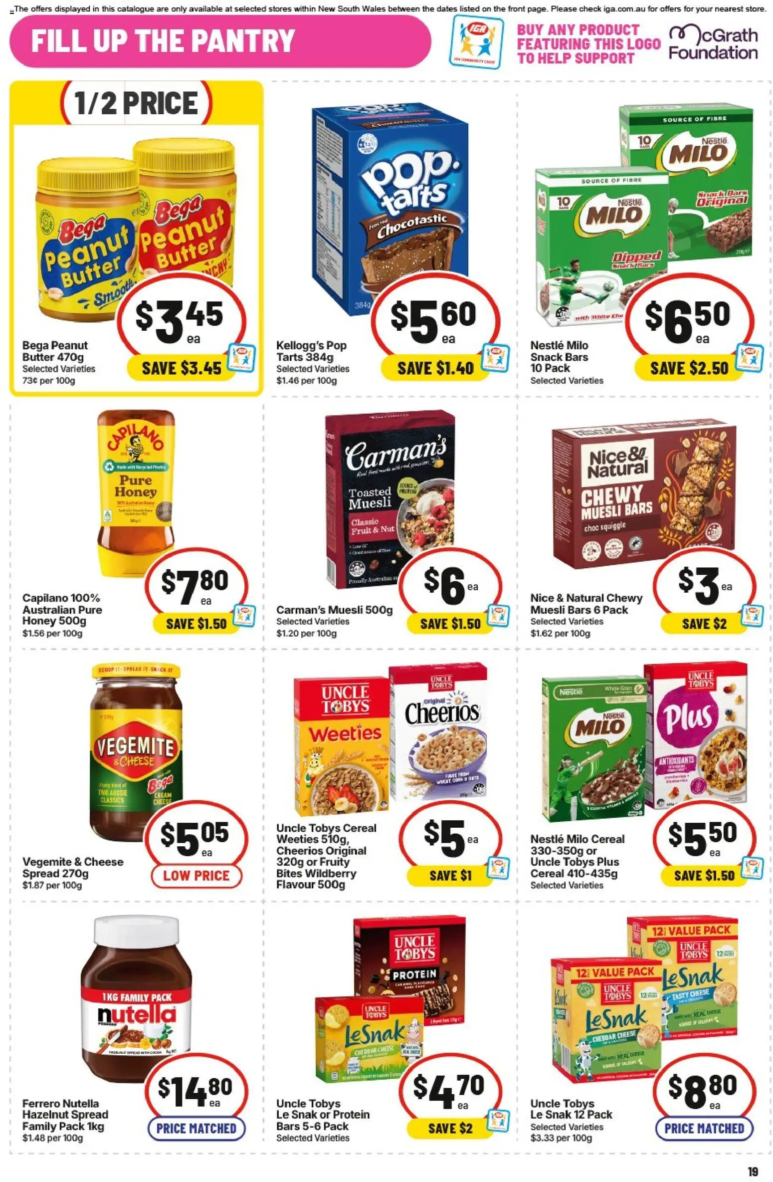 IGA catalogue - valid from 09/09/2026 | Page: 20 | Products: Honey, Cream, Vegemite, Cheddar