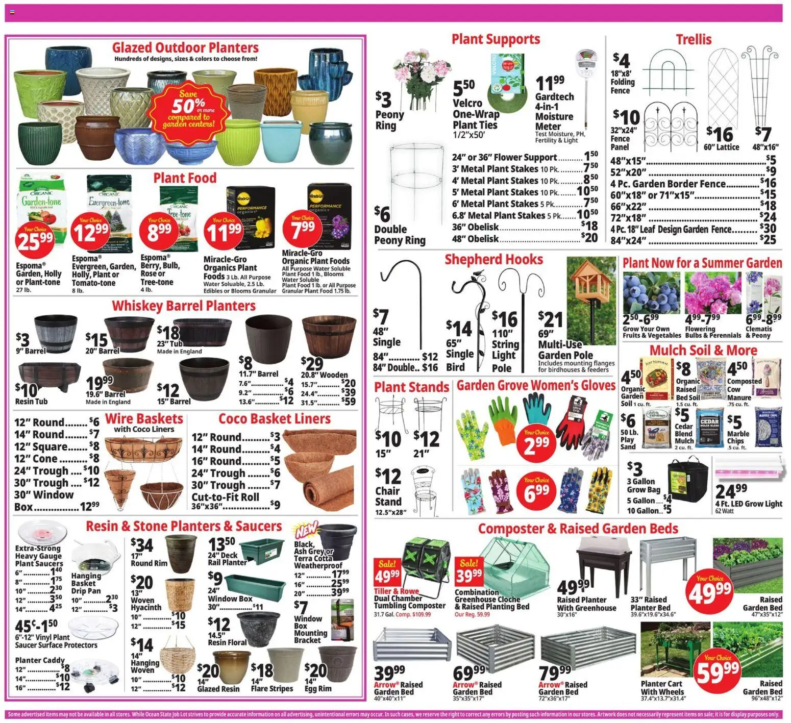Ocean State Job Lot Weekly Ad - valid from 28.05.2026 | Page: 4 | Products: Vegetables, Fruits, Gloves, Bag