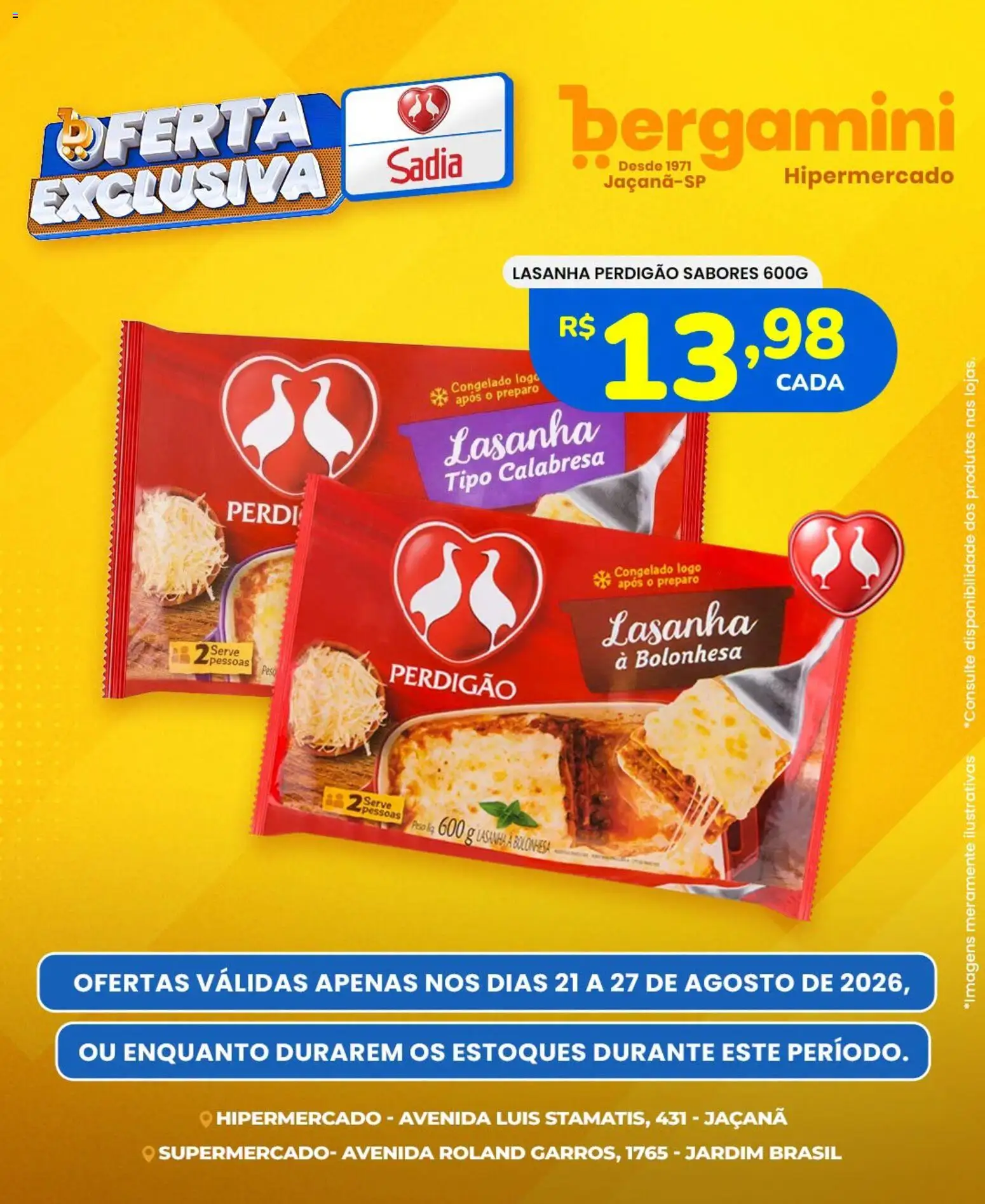 Supermercado Bergamini Folheto - válido de 21/08/2026 | Página: 5 | Produtos: Lasanha