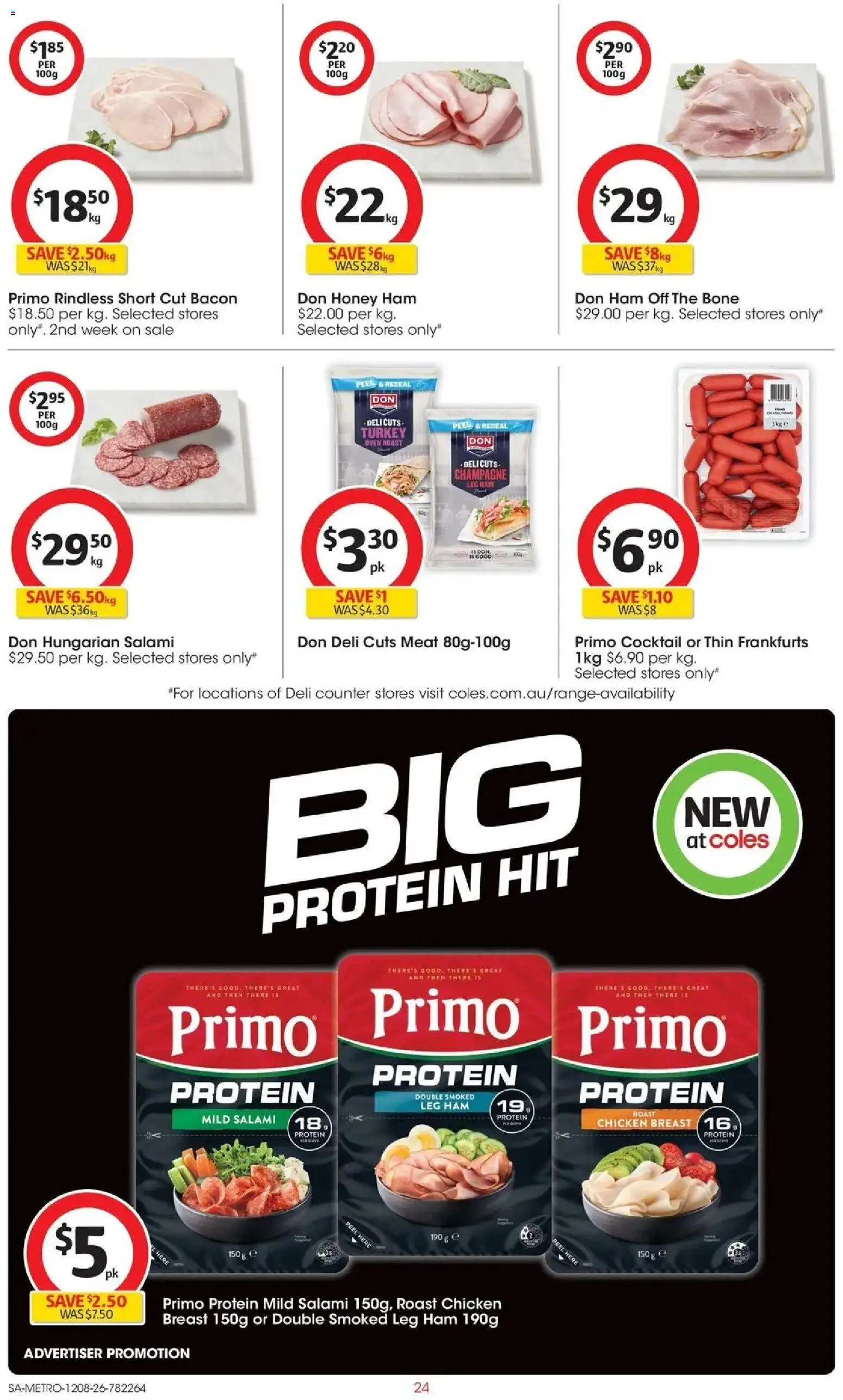 Coles catalogue - valid from 12/08/2026 | Page: 24 | Products: Bacon, Chicken breast, Meat, Roast