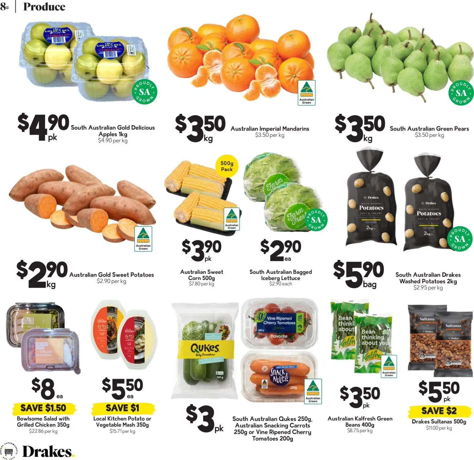 Drakes catalogue - valid from 06.05.2026 | Page: 8 | Products: Chicken, Apples, Mandarins, Salad