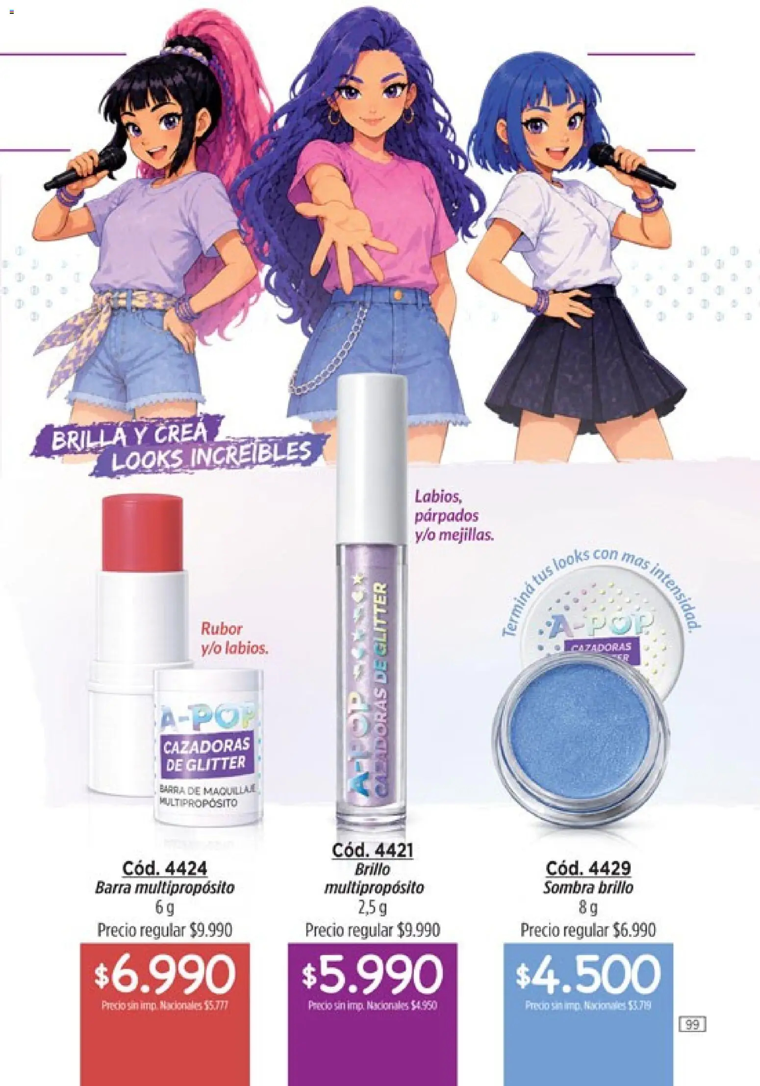 Catálogo Amodil Campaña 15 │ válido desde el 26/08/2026 | Página: 99 | Productos: Rubor, Sombra, Brillo, Glitter