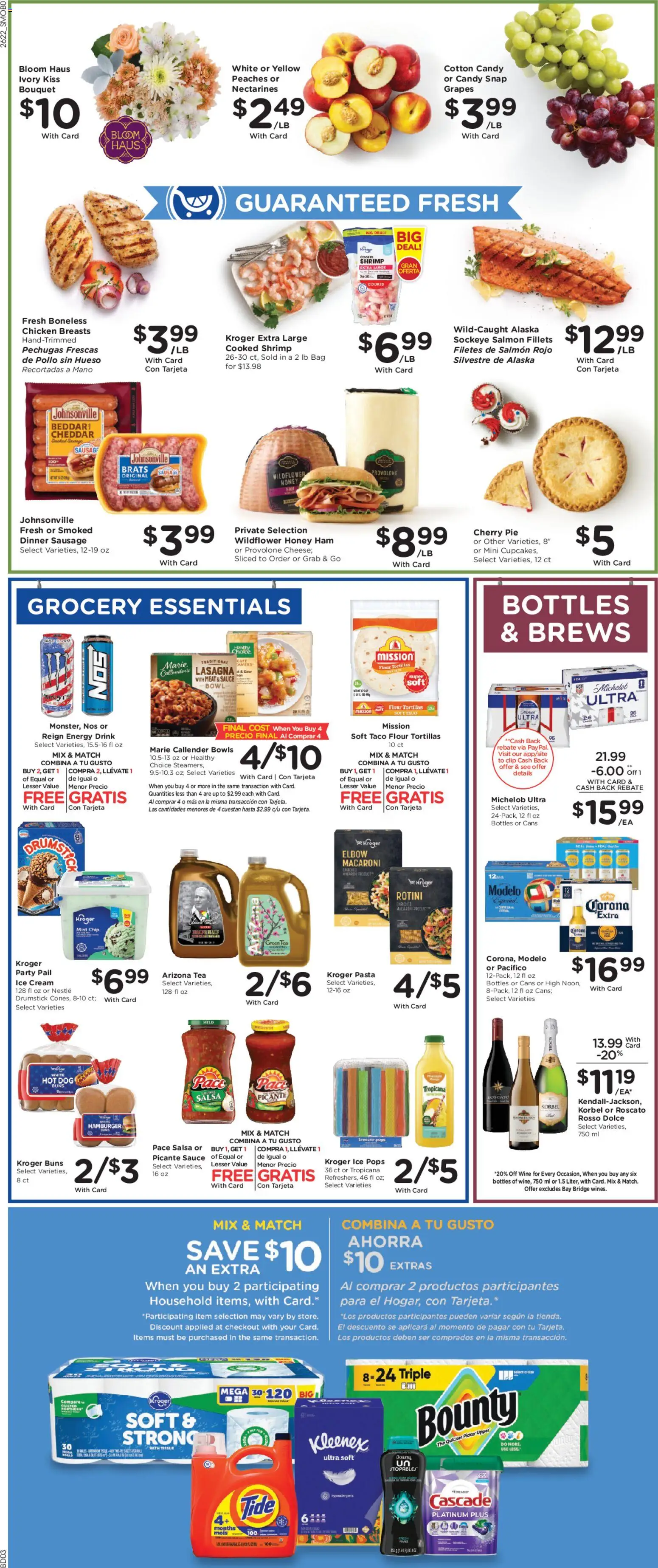 Smith's Weekly Ad - valid from 07/01/2026 | Page: 8 | Products: Peaches, Clip, Ham, Ice cream