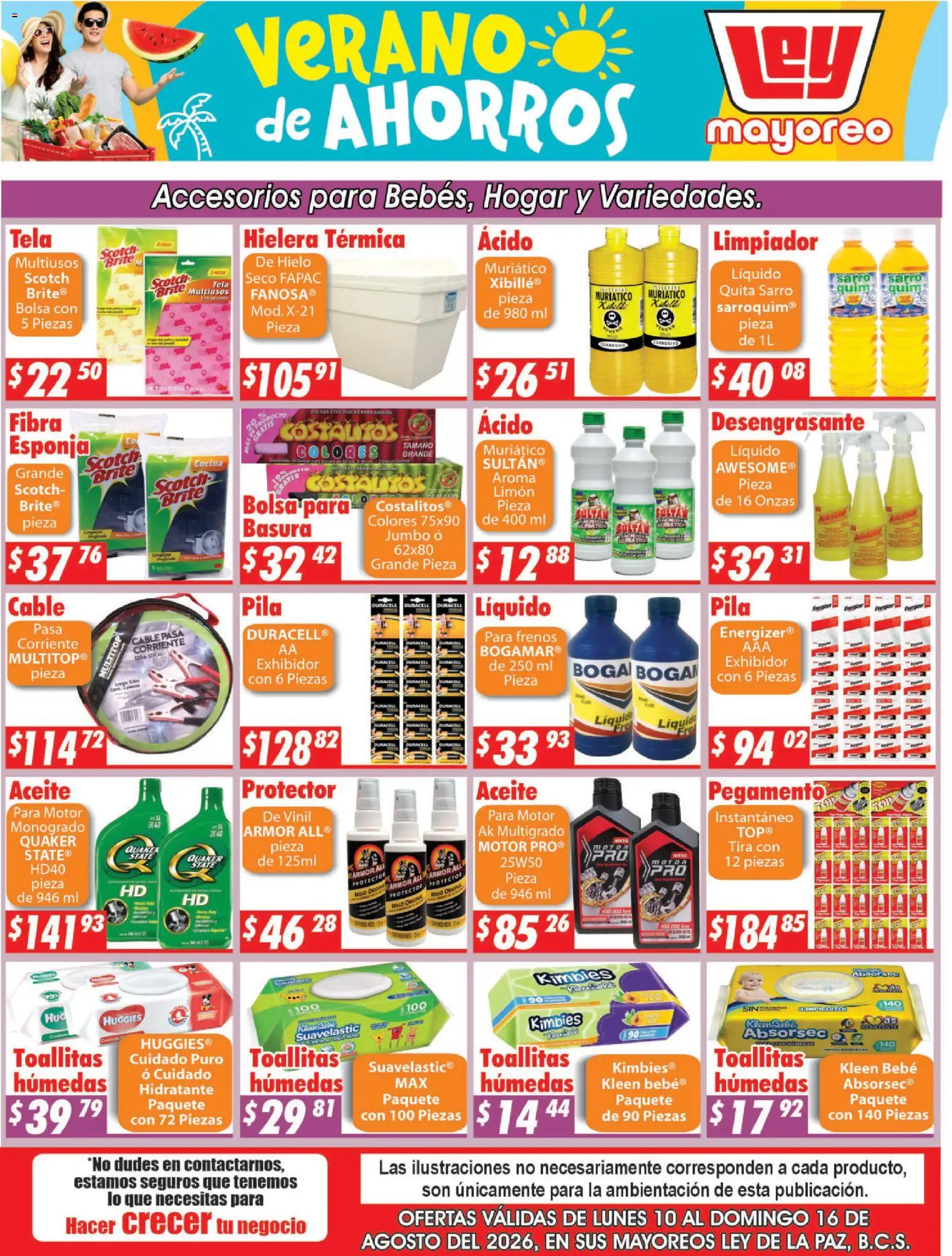 Nuevas ofertas de Casa Ley válidas en toda la República Mexicana desde el 10/08/2026. ¡Encuentra las mejores ofertas en Casa Ley folleto La Paz! | Página: 3 | Productos: Hielera, Desengrasante, Cable, Cocina