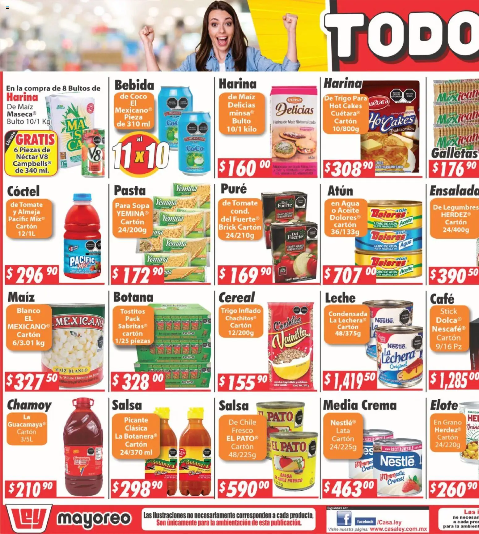 Nuevas ofertas de Casa Ley válidas en toda la República Mexicana desde el 15.06.2026. ¡Encuentra las mejores ofertas en Casa Ley folleto Frontera! | Página: 5 | Productos: Harina, Atún, Tomate, Galletas