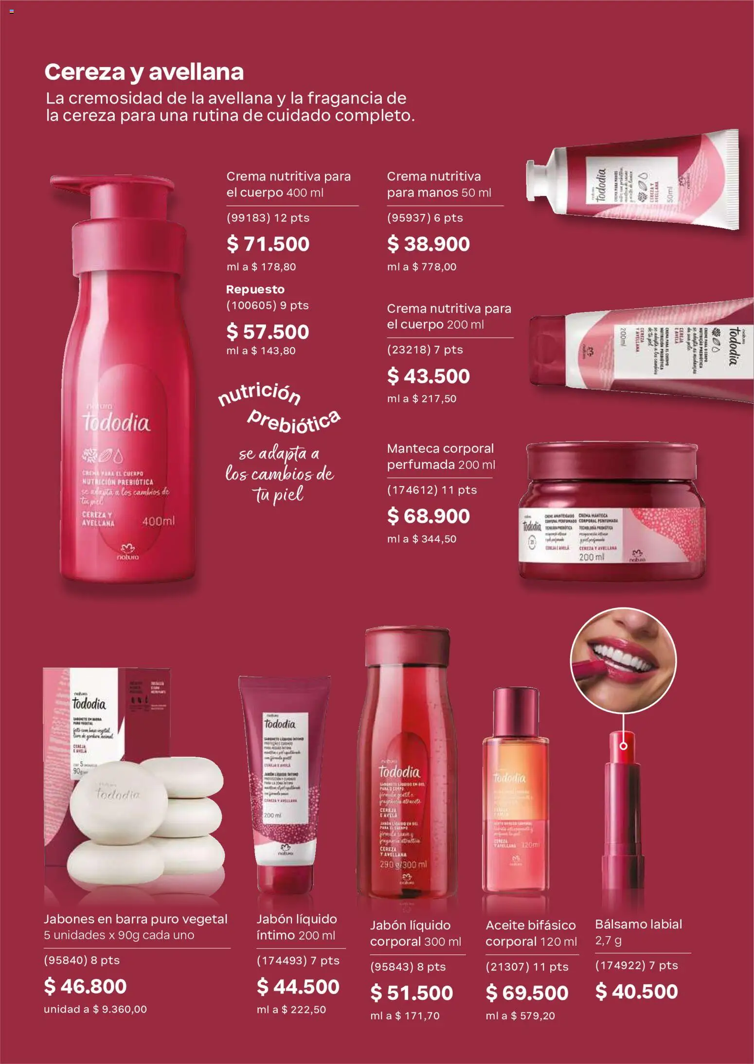 Natura revista - valida desde el 22/07/2026 | Página: 115 | Productos: Bálsamo labial, Fragancia, Crema para el cuerpo, Jabón