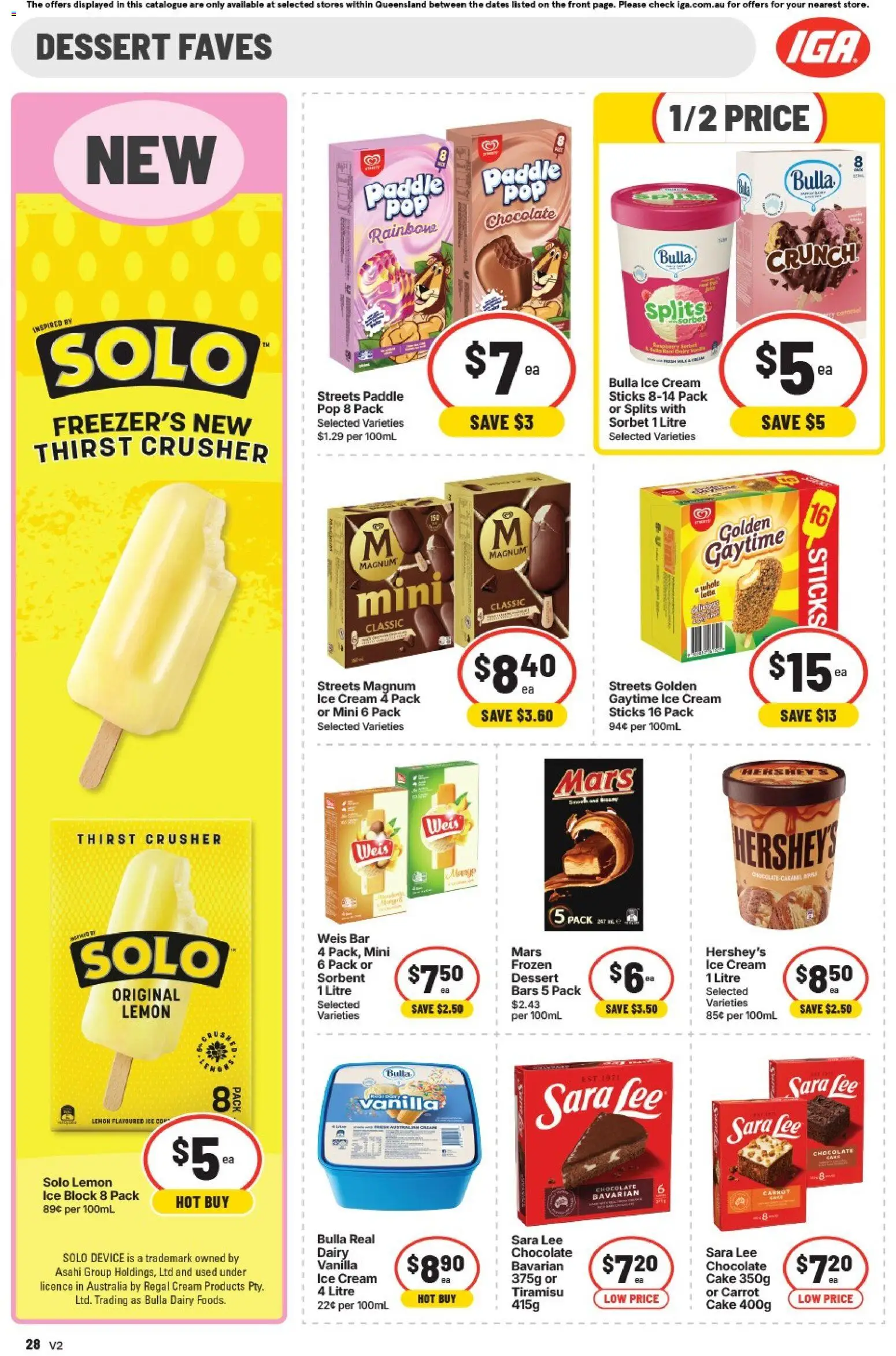 IGA catalogue - valid from 30/09/2026 | Page: 33 | Products: Dessert, Tiramisu, Cake, Ice
