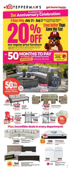 Preview of Tepperman's weekly flyer / circulaire from shop Tepperman's valid from Jul 31, 2026