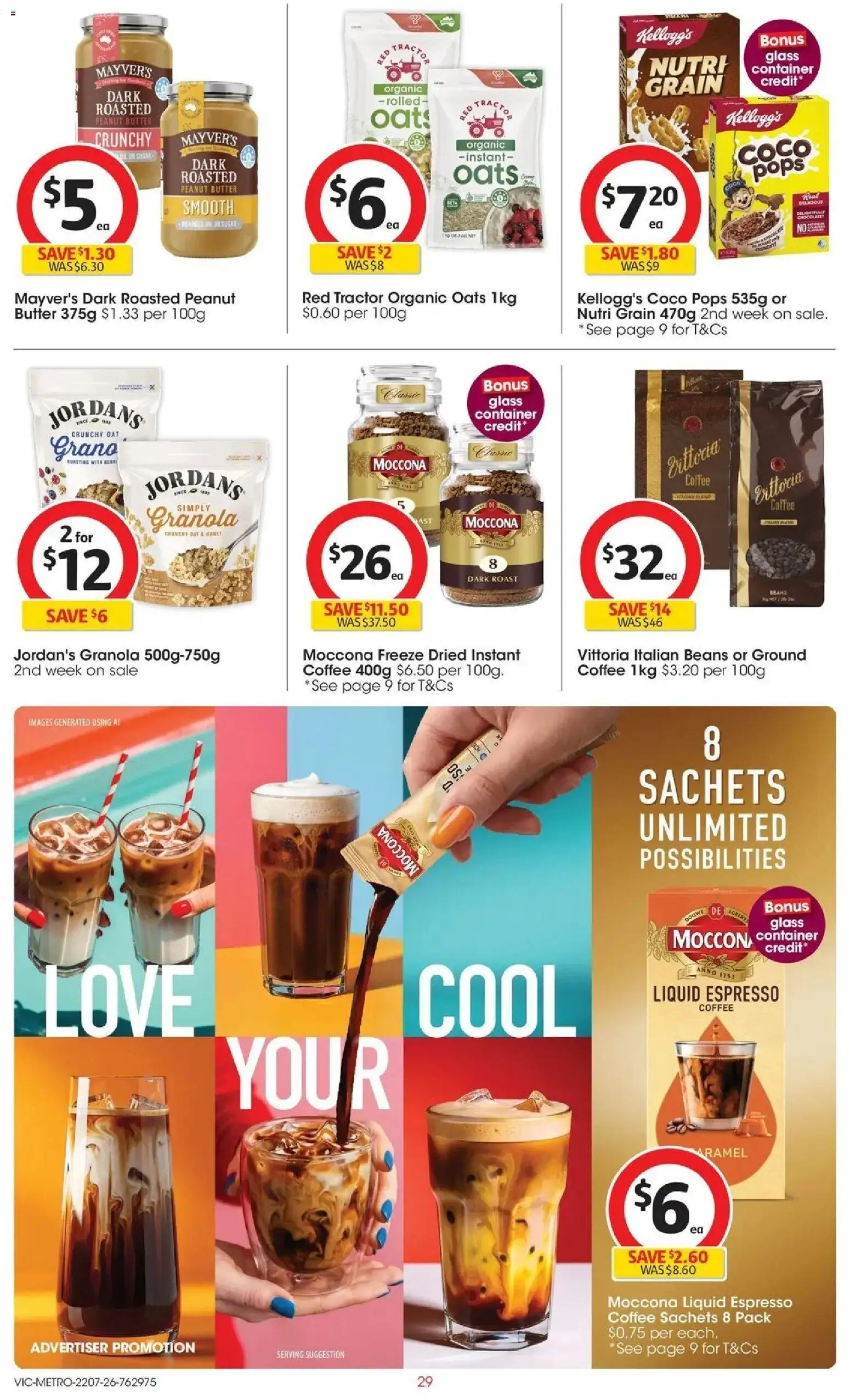 Coles catalogue - valid from 22/07/2026 | Page: 29 | Products: Granola, Honey, Oats, Sugar