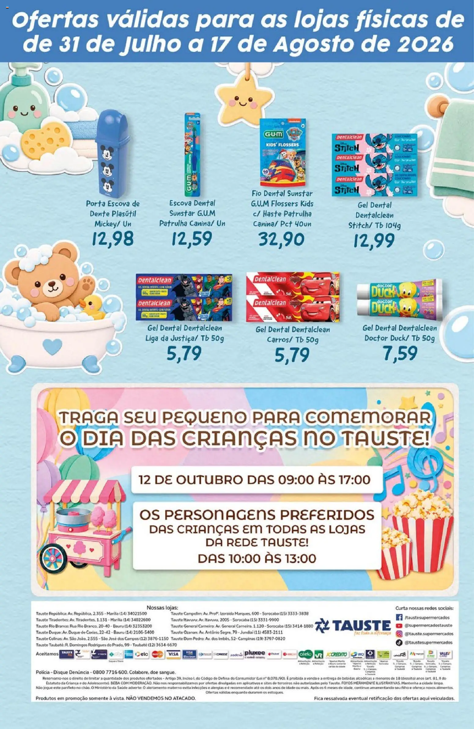 Tauste Folheto - válido de 29/09/2026 | Página: 8 | Produtos: Escova, Porta, Bebidas, Fio dental
