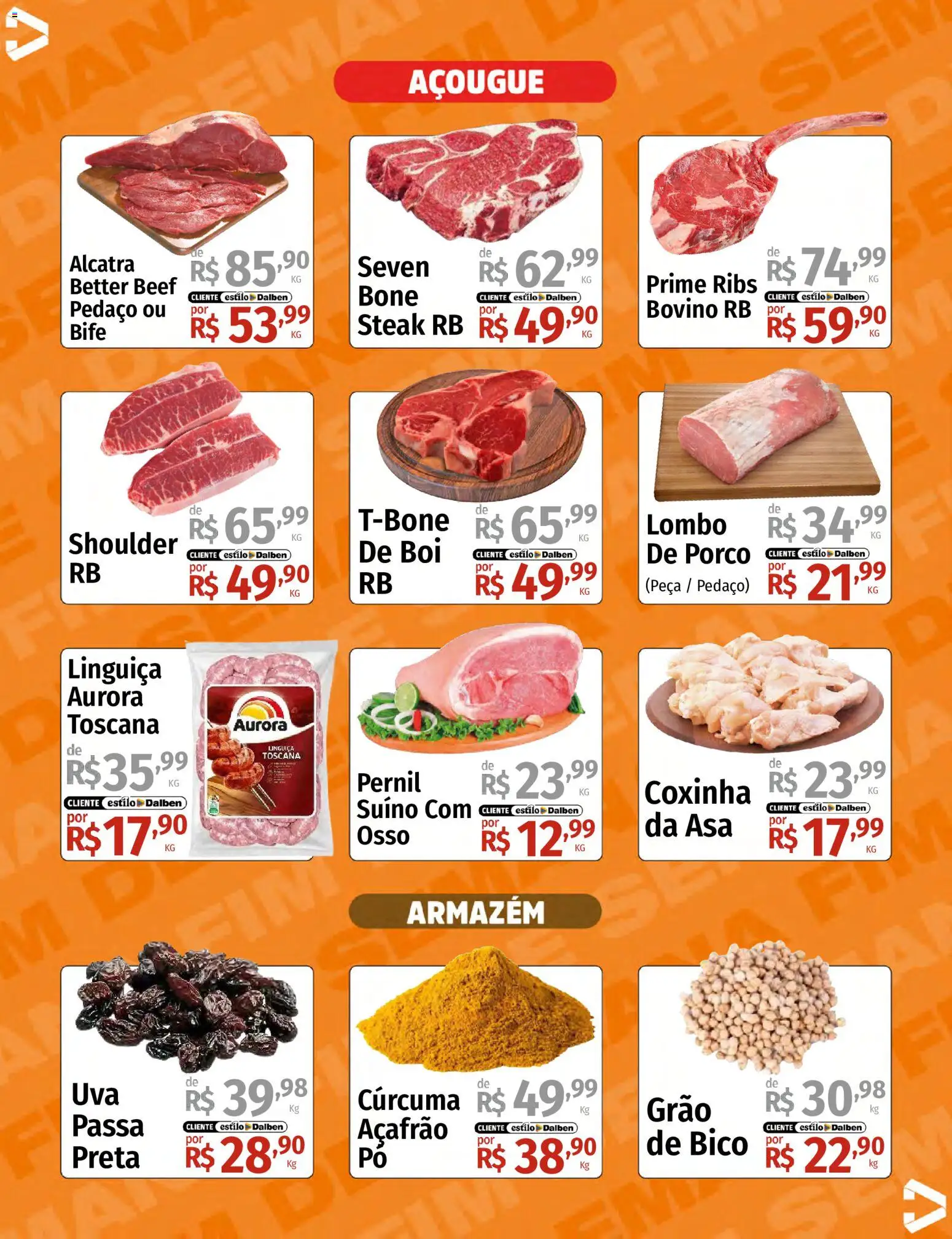 Supermercado Dalben Folheto - válido de 25/09/2026 | Página: 4 | Produtos: Açafrão, Steak, Alcatra, Lombo