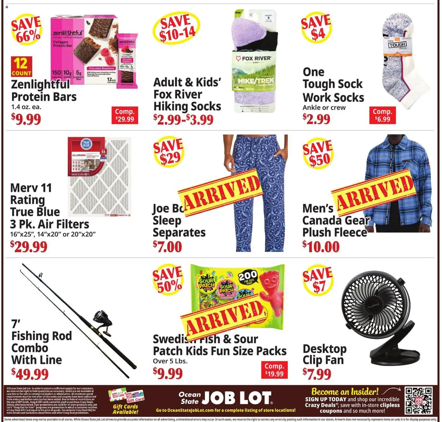 Ocean State Job Lot Coming Attractions - MA - valid from 09/03/2026 | Page: 5 | Products: Protein bar, Socks, Raspberry, Rod