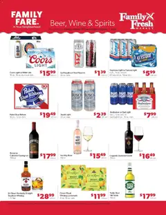 Preview of Family Fare weekly ads valid from 09/20/2026 | Page: 13 | Products: Jim Beam, Wine, Bourbon, Lemonade