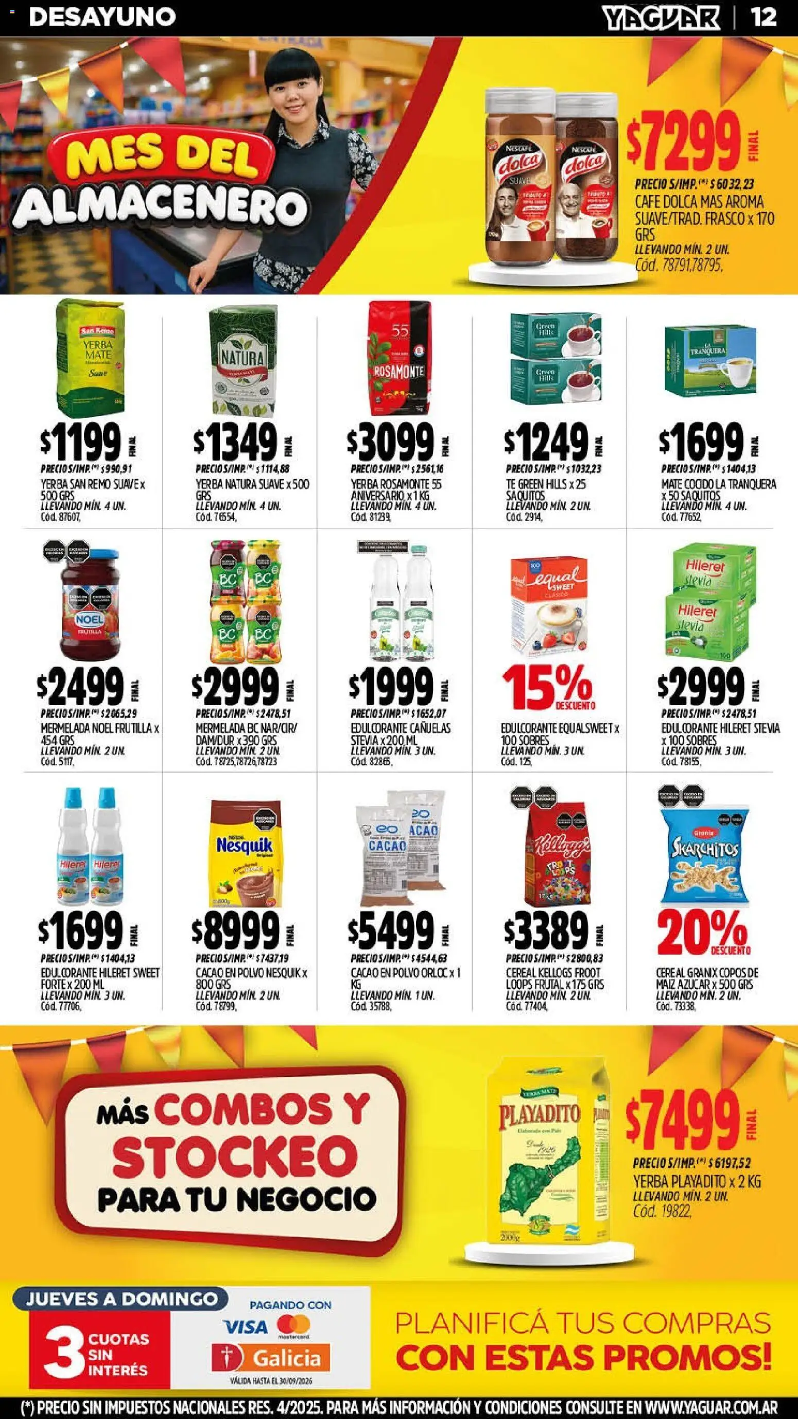 Yaguar catálogo │ válido desde el 07/09/2026 | Página: 13 | Productos: Mate, Edulcorante, Maiz, Mate cocido