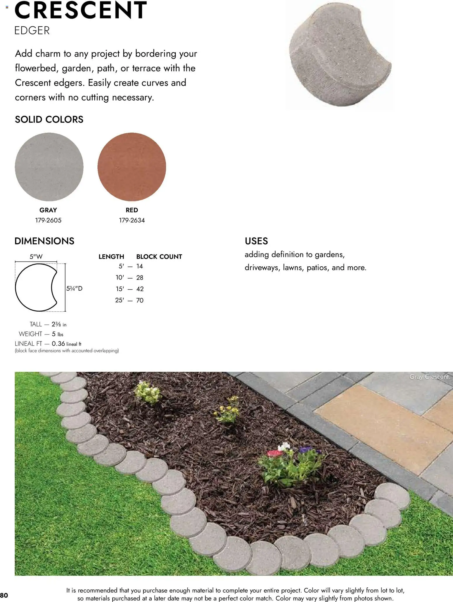 Menards Landscape Catalog - valid from 02.04.2026 | Page: 80 | Products: Edger, Date, Weight