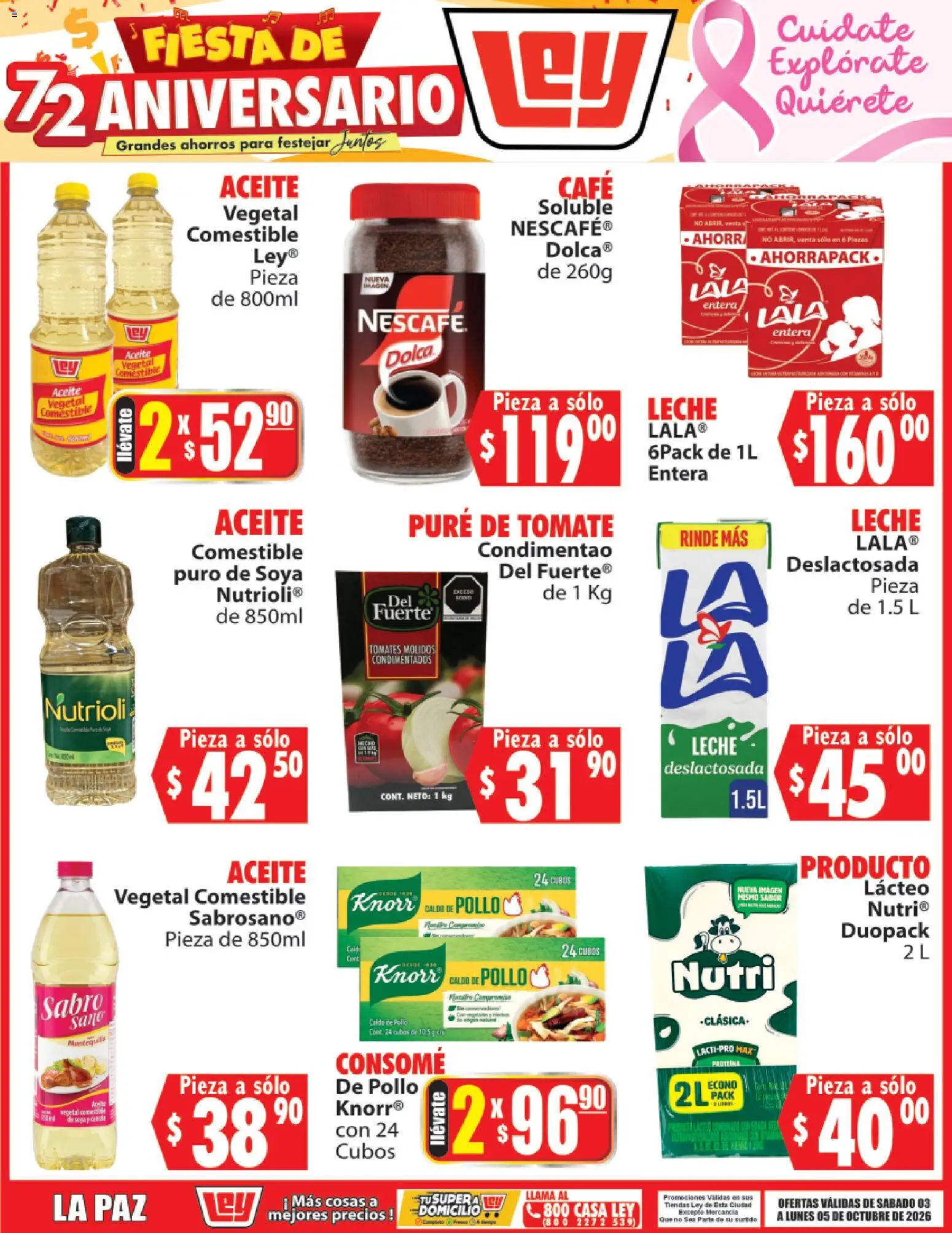 Nuevas ofertas de Casa Ley válidas en toda la República Mexicana desde el 03/10/2026. ¡Encuentra las mejores ofertas en Casa Ley folleto Autoservicio La Paz! | Página: 1