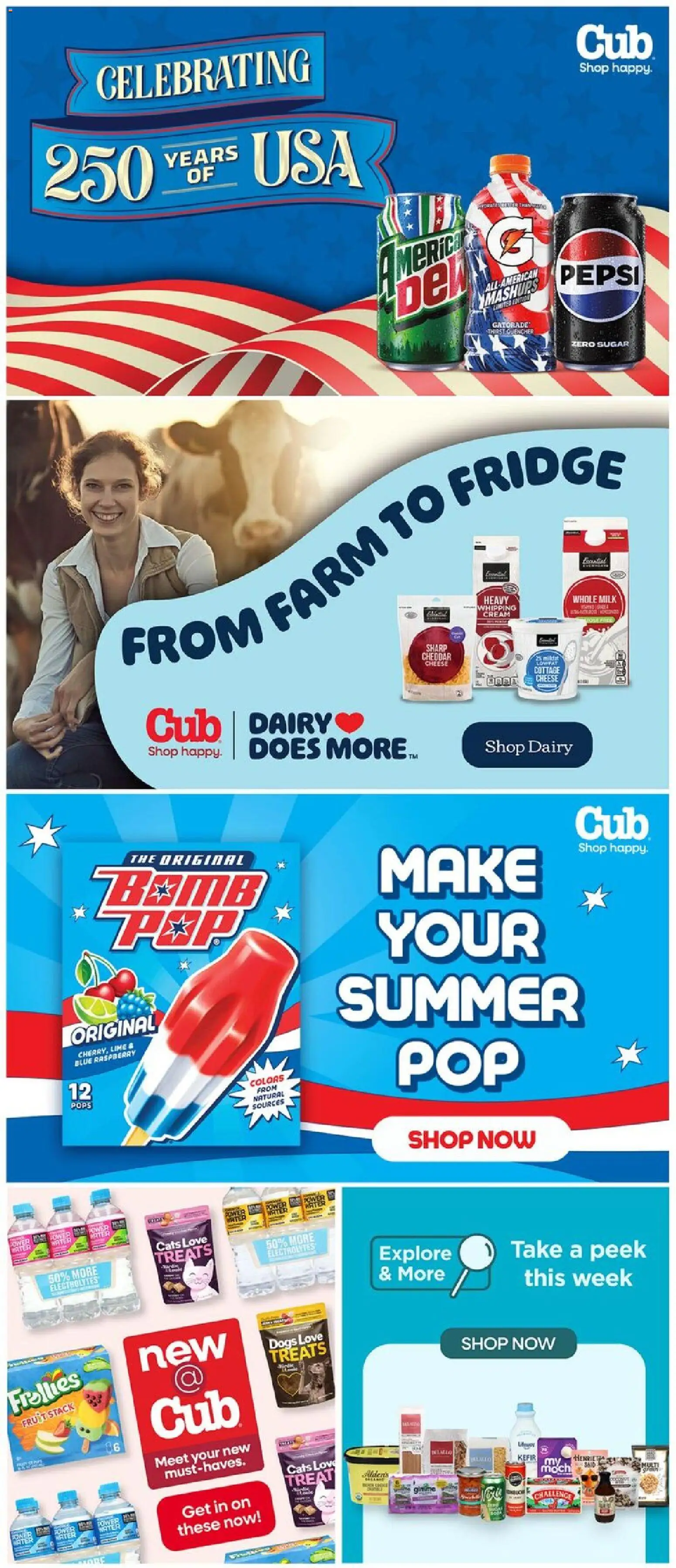 Cub Foods Weekly Ad - valid from 07.06.2026 | Page: 12 | Products: Cheese, Cottage cheese, Water, Sugar