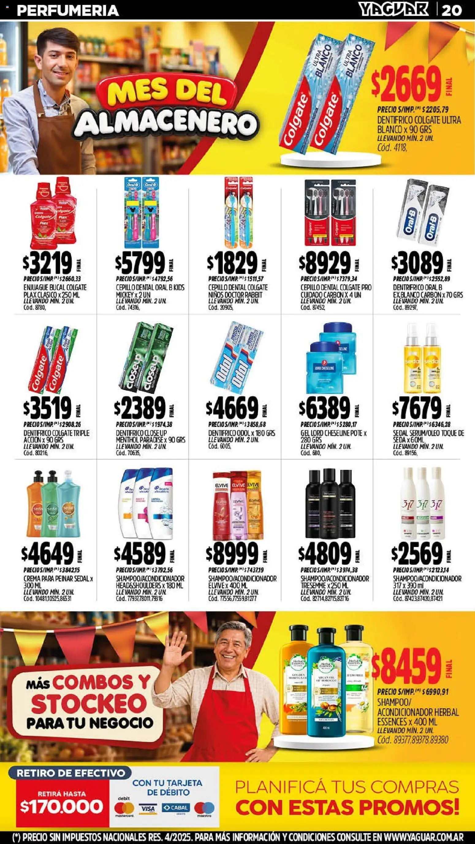 Yaguar - Oferta Semanal Misiones │ válido desde el 07/09/2026 | Página: 20 | Productos: Cepillo, Acondicionador, Enjuague bucal, Crema