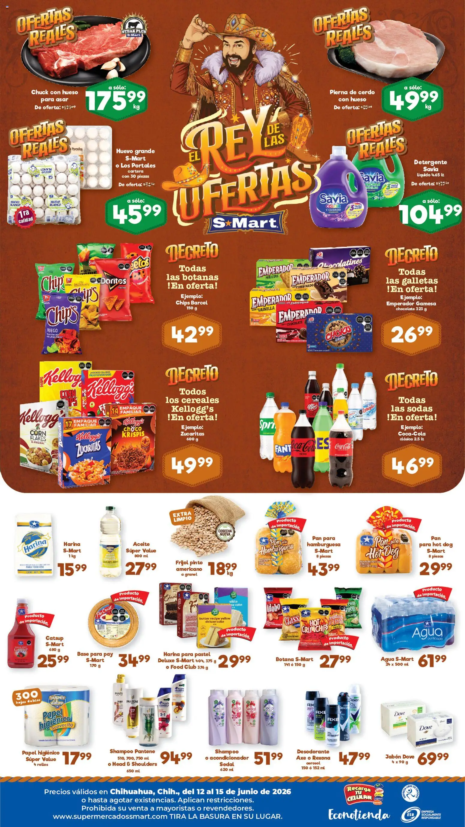 Nuevas ofertas de S-Mart válidas en toda la República Mexicana desde el 12.06.2026. ¡Encuentra las mejores ofertas en S-Mart folleto Chihuahua! | Página: 2 | Productos: Chocolate, Papel higiénico, Acondicionador, Jabón