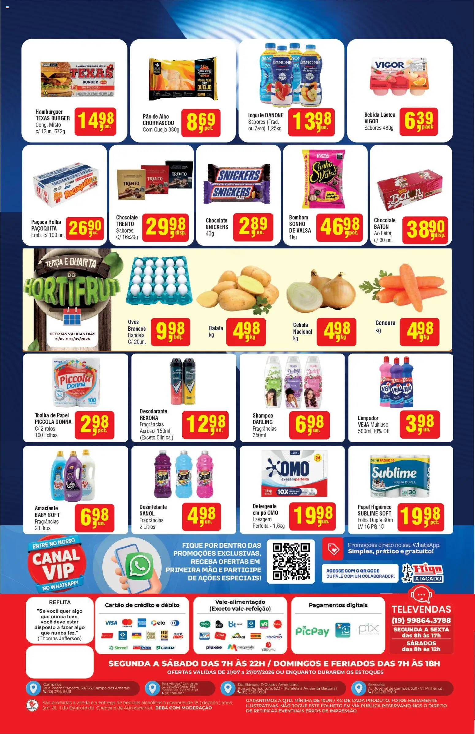 Higa Atacado Folheto - válido de 21/07/2026 | Página: 2 | Produtos: Pao de alho, Queijo, Ovos, Batata